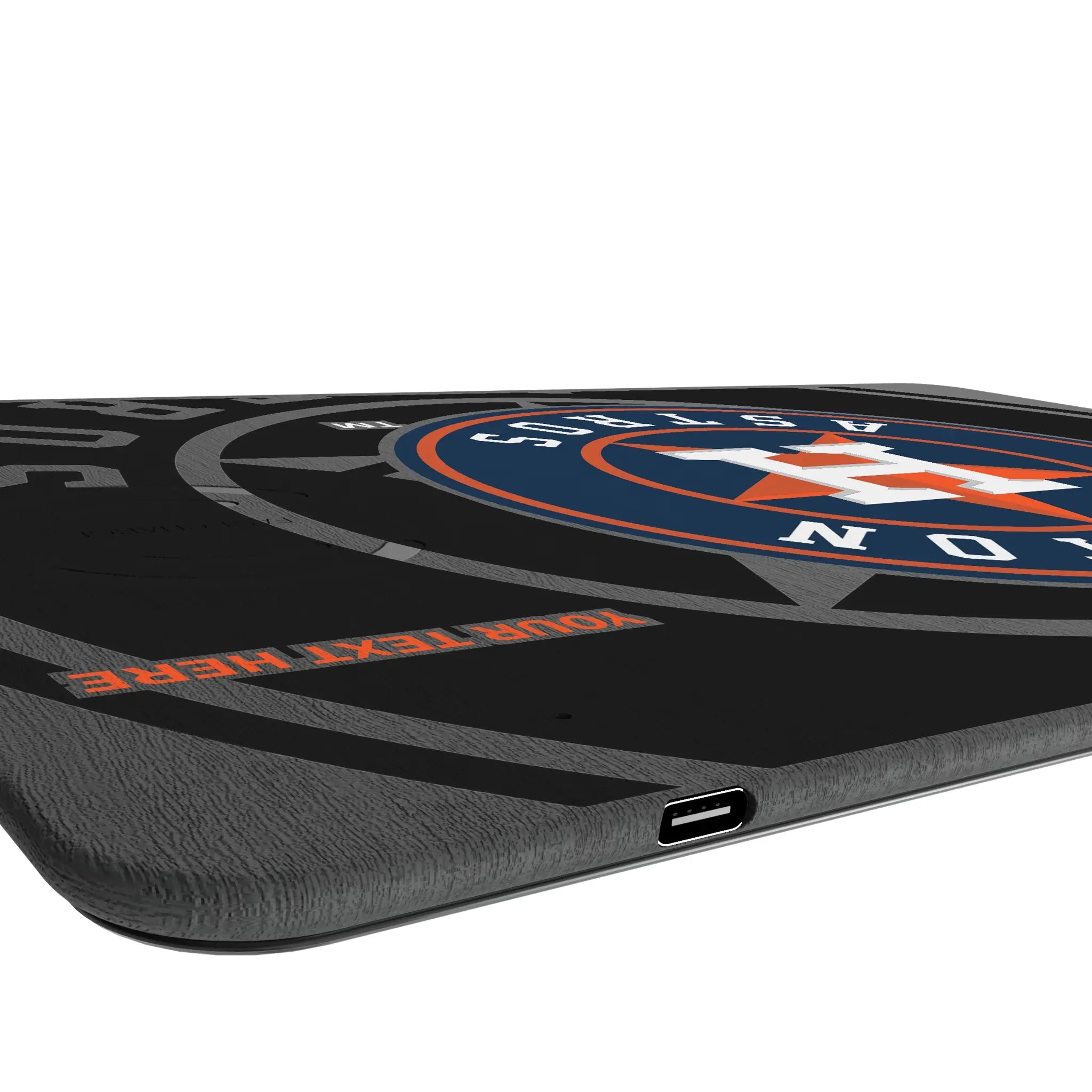 Houston Astros Personalized Tilt 15-Watt Wireless Charger and Mouse Pad