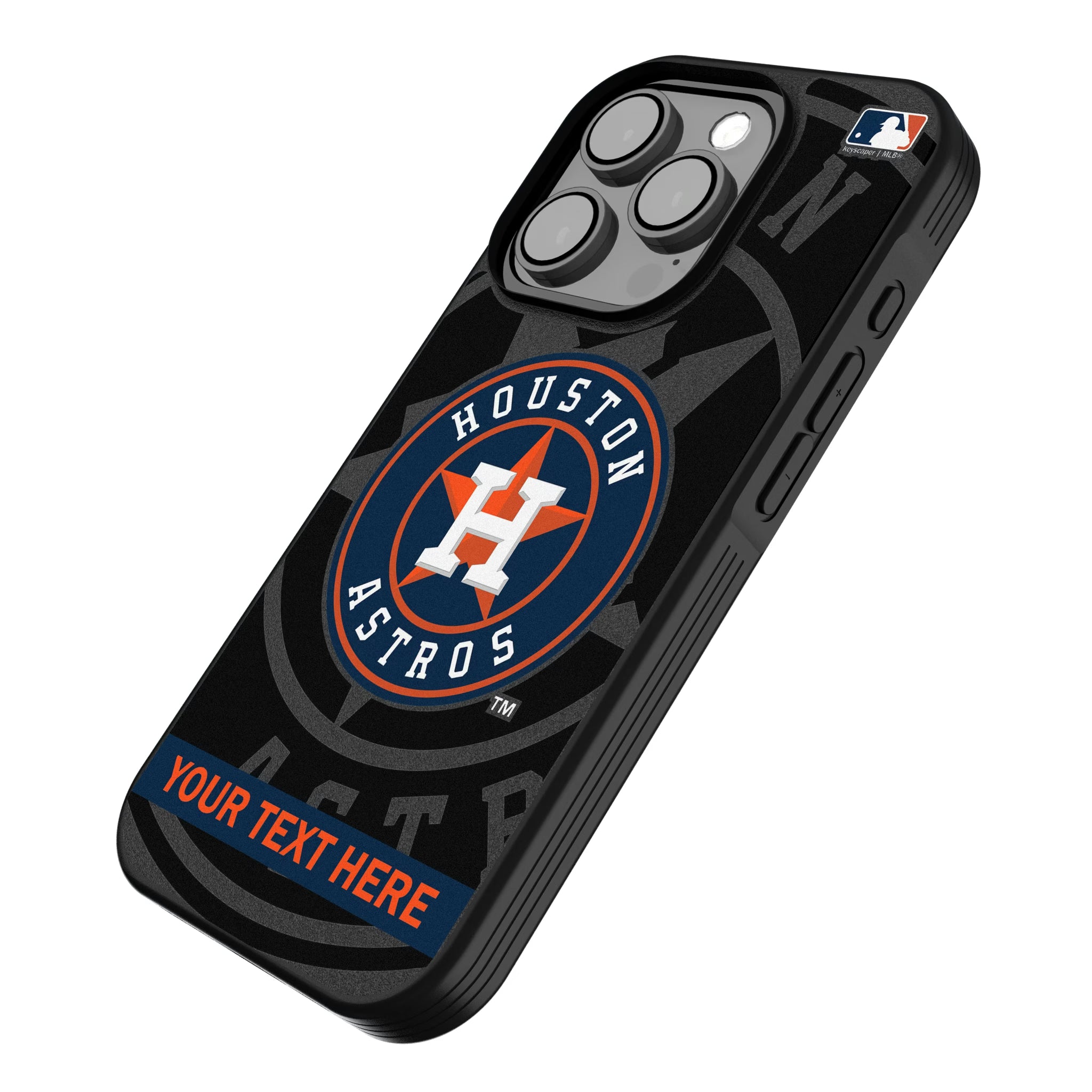 Houston Astros Personalized Tilt iPhone Bump Phone Case for Apple iPhone - Isometric View