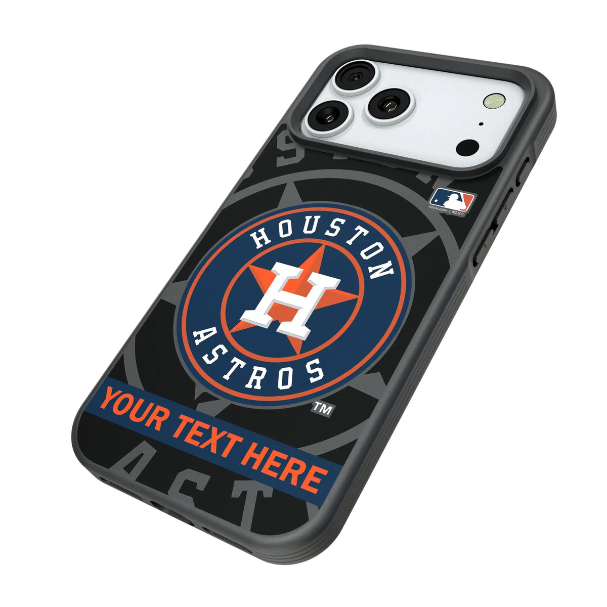 Houston Astros Personalized Tilt iPhone Bump Phone Case for Apple iPhone - Isometric View#Device_iPhone 18 Pro Max
