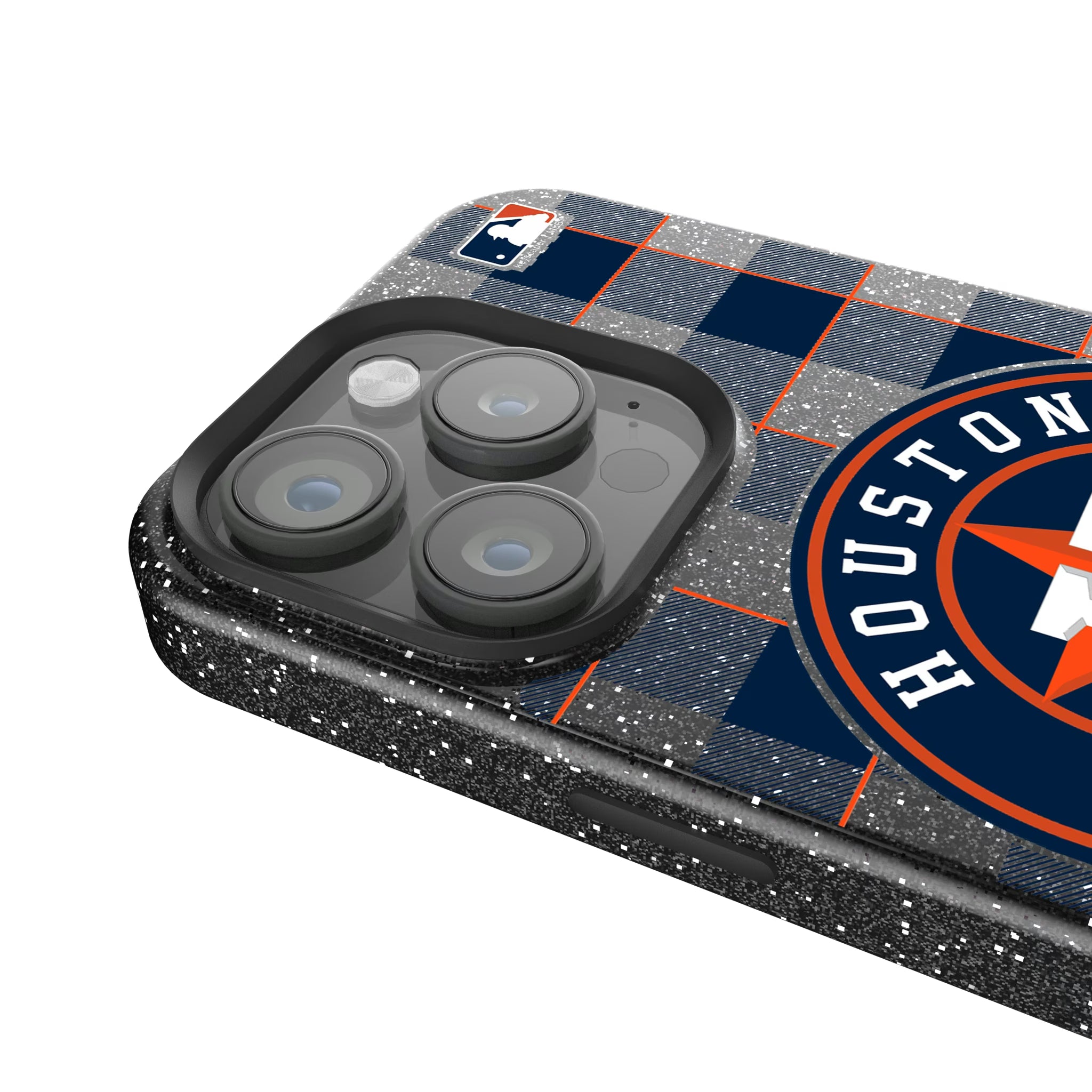 Houston Astros Plaid iPhone Bling Phone Case for Apple iPhone - Detail