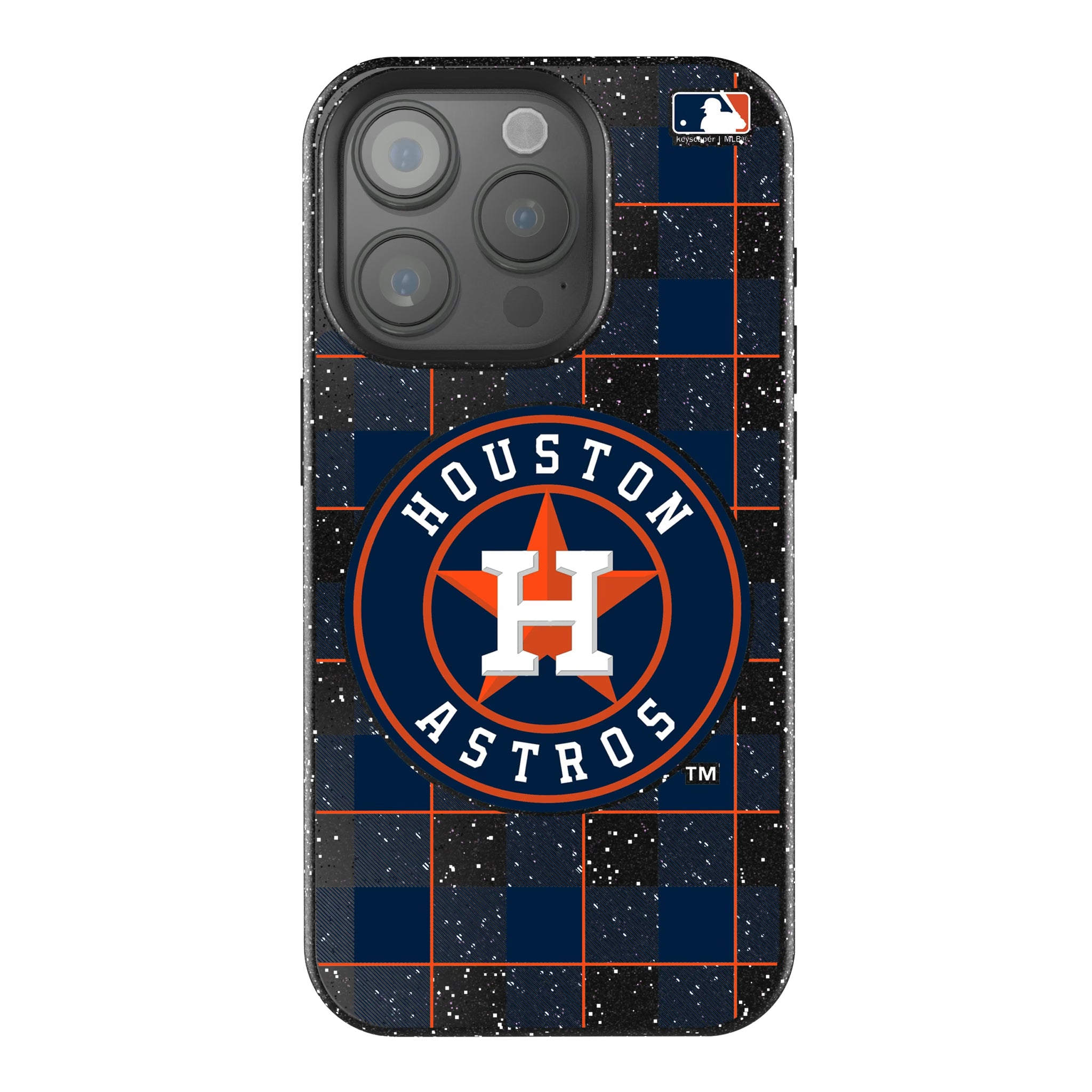 Houston Astros Plaid iPhone Bling Phone Case for Apple iPhone