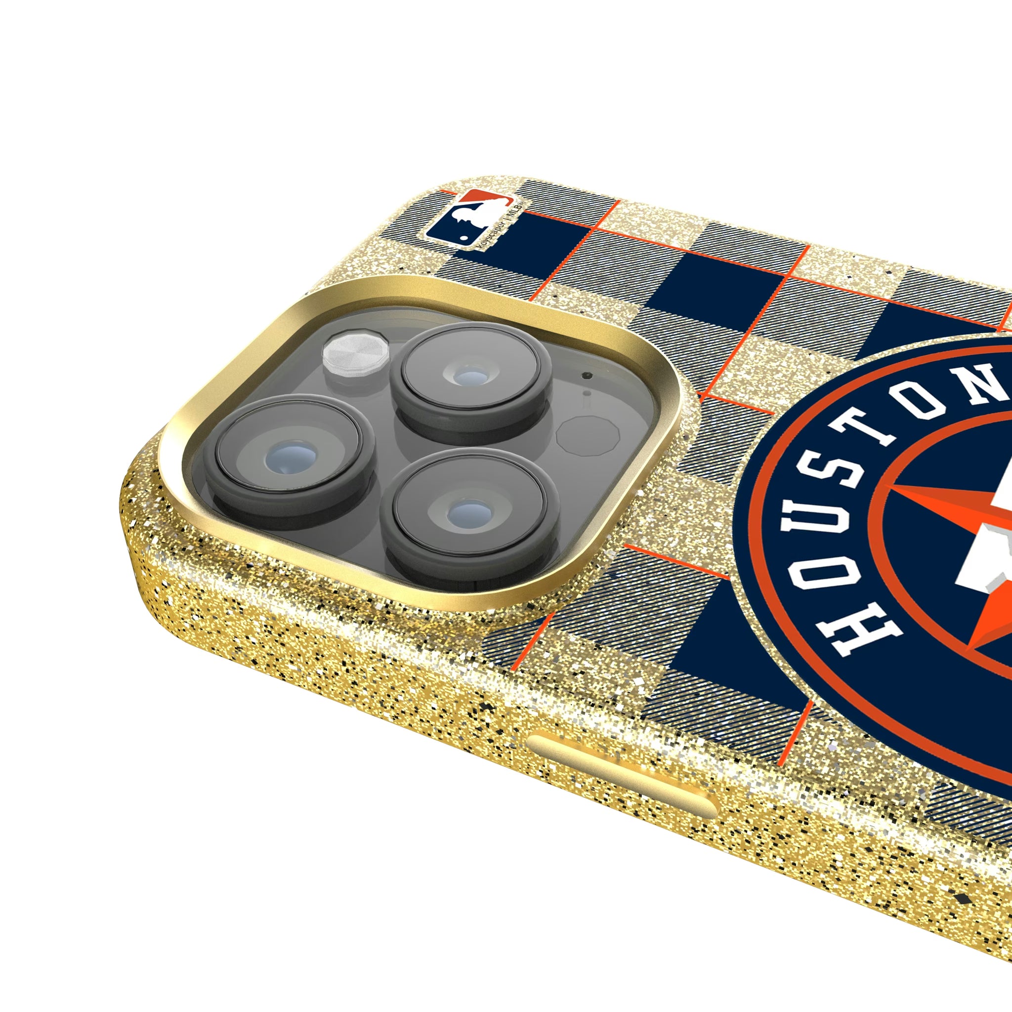 Houston Astros Plaid iPhone Bling Phone Case for Apple iPhone - Detail