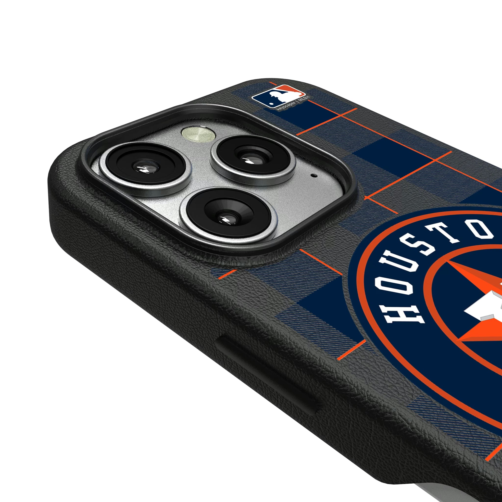 Houston Astros Plaid iPhone MagSafe Compatible Phone Case for Apple iPhone - Detail