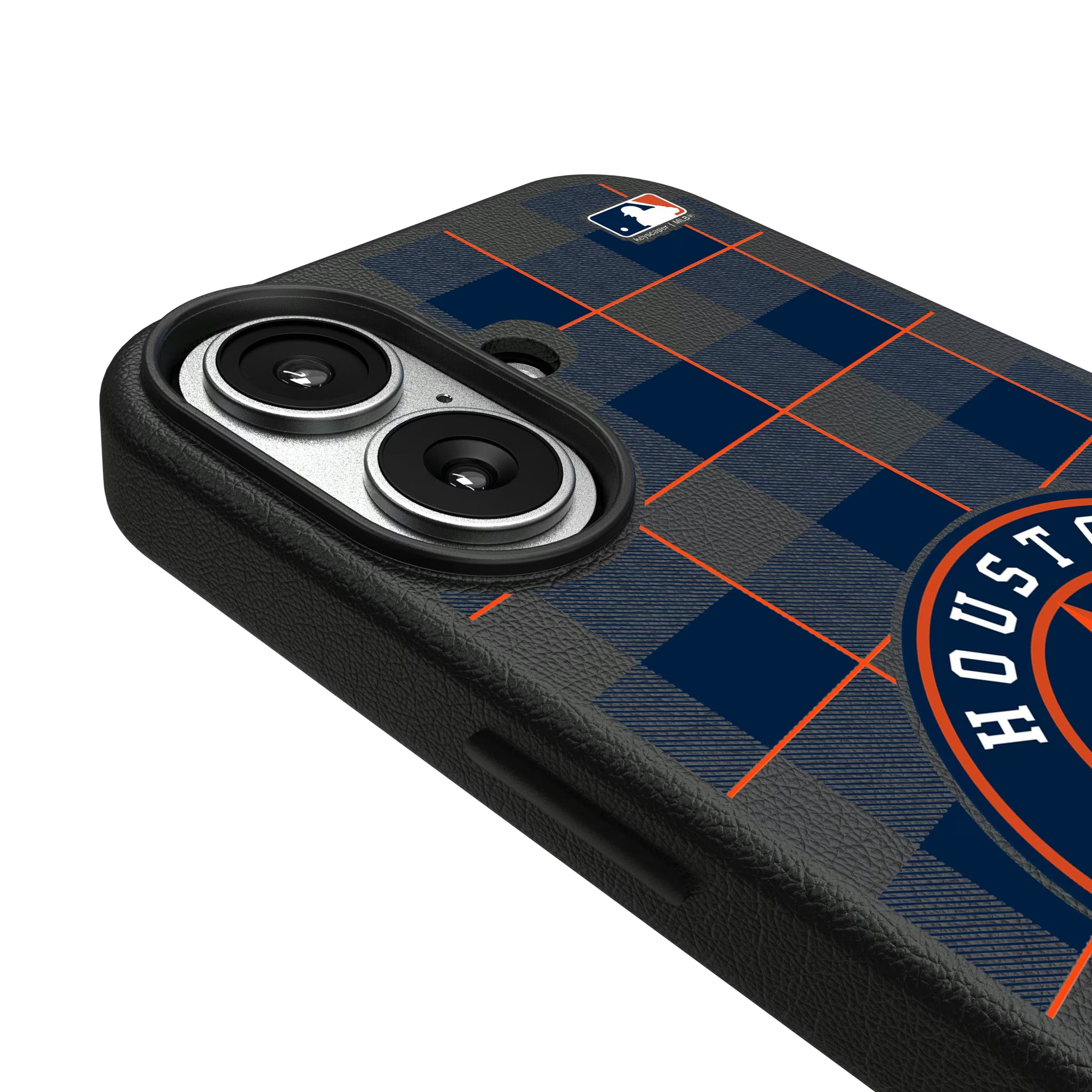 Houston Astros Plaid iPhone MagSafe Compatible Phone Case for Apple iPhone - Detail#Device_iPhone 17