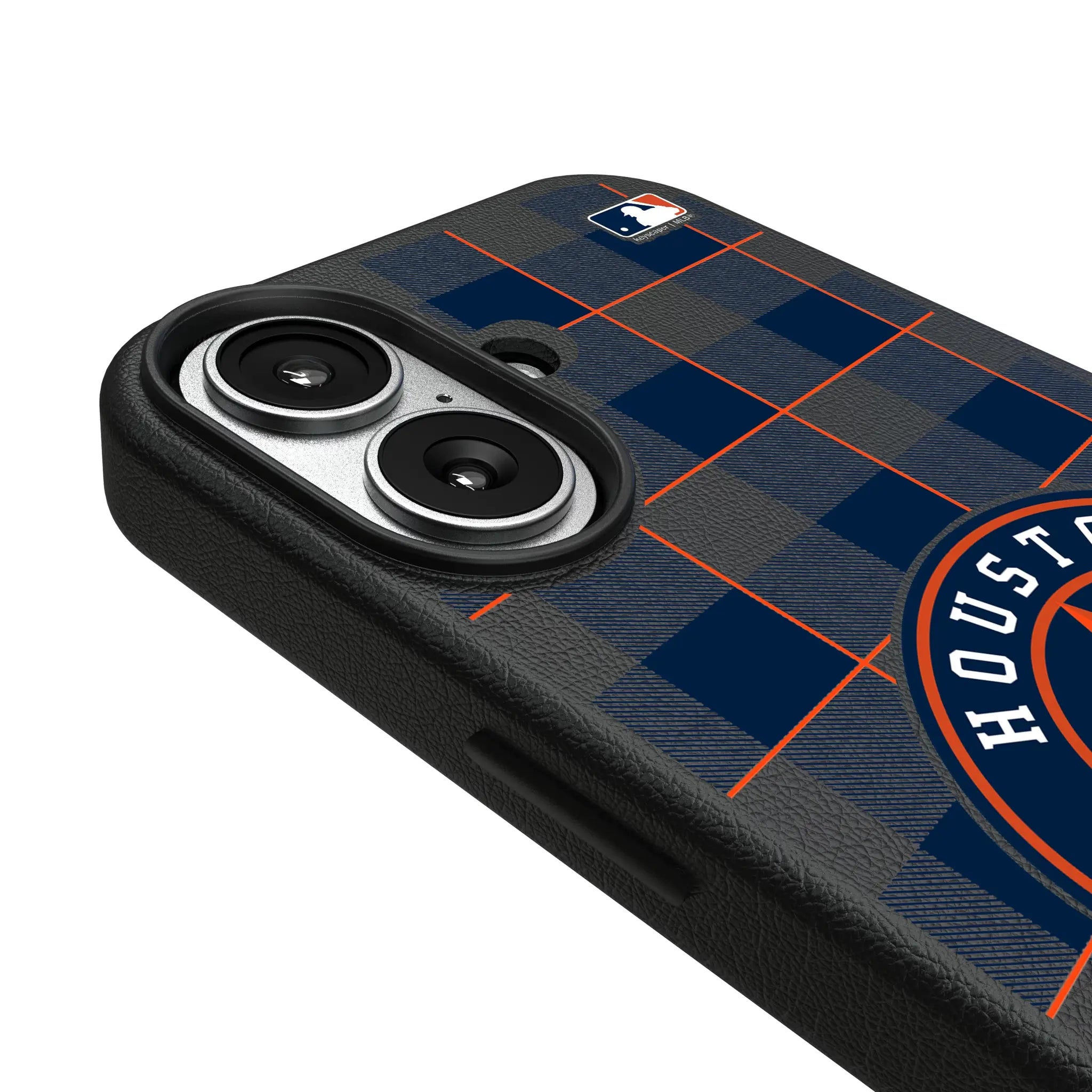 Houston Astros Plaid iPhone MagSafe Compatible Phone Case for Apple iPhone - Detail#Device_iPhone 17