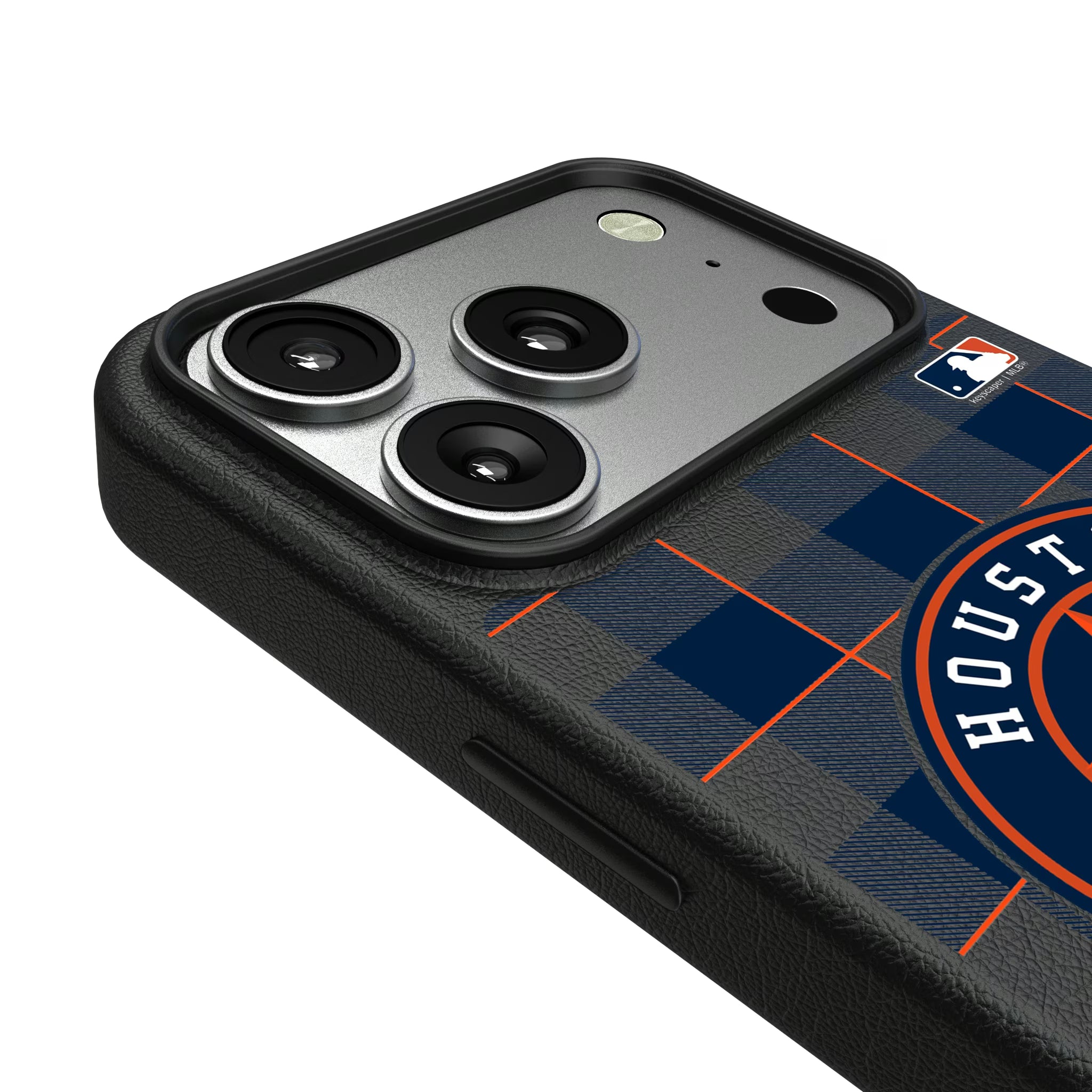 Houston Astros Plaid iPhone MagSafe Compatible Phone Case for Apple iPhone - Detail#Device_iPhone 17 Pro