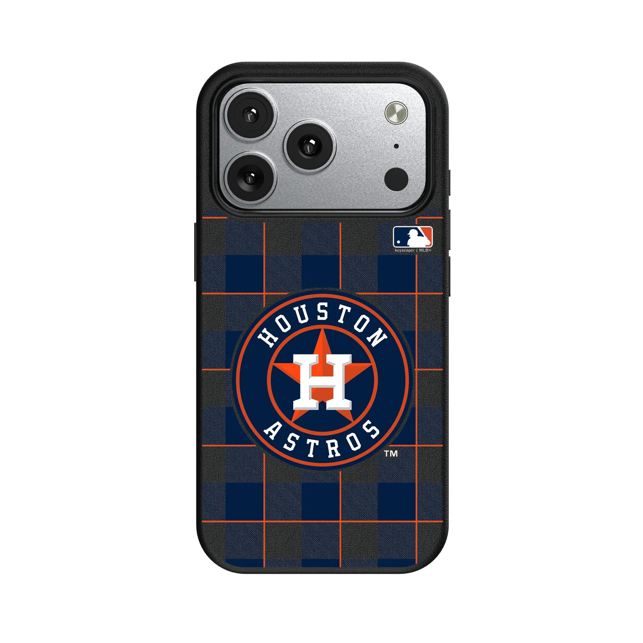 Houston Astros Plaid iPhone MagSafe Compatible Phone Case for Apple iPhone#Device_iPhone 17 Pro