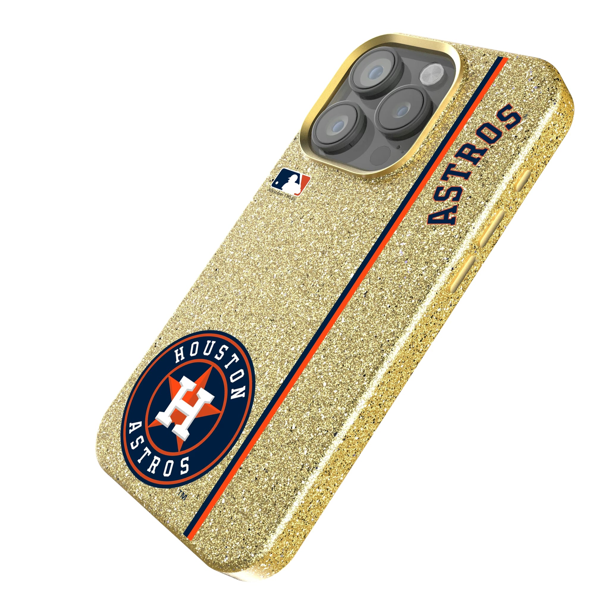 Houston Astros Sidebar iPhone Bling Phone Case for Apple iPhone - Isometric View