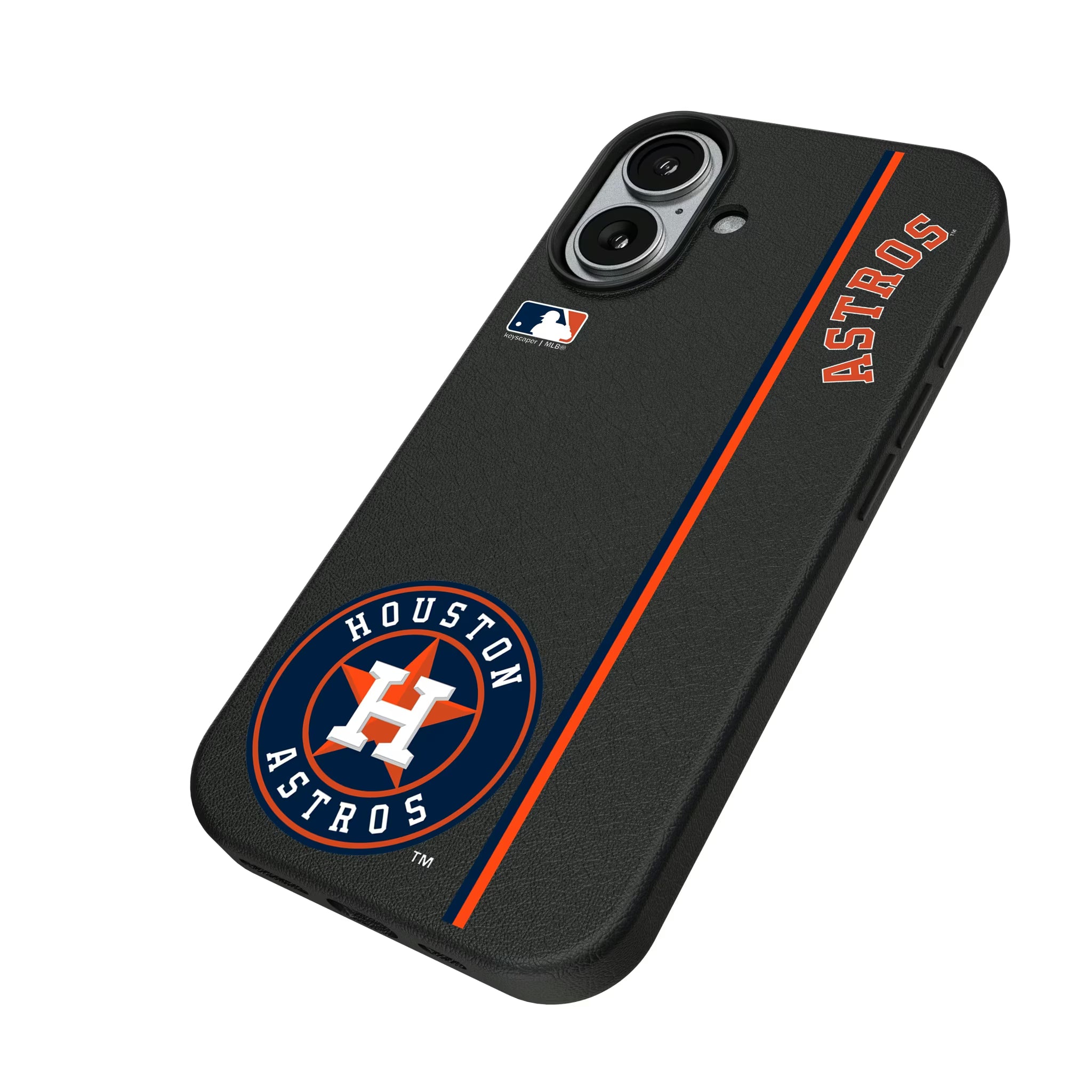 Houston Astros Sidebar iPhone MagSafe Compatible Phone Case for Apple iPhone - Isometric View#Device_iPhone 17
