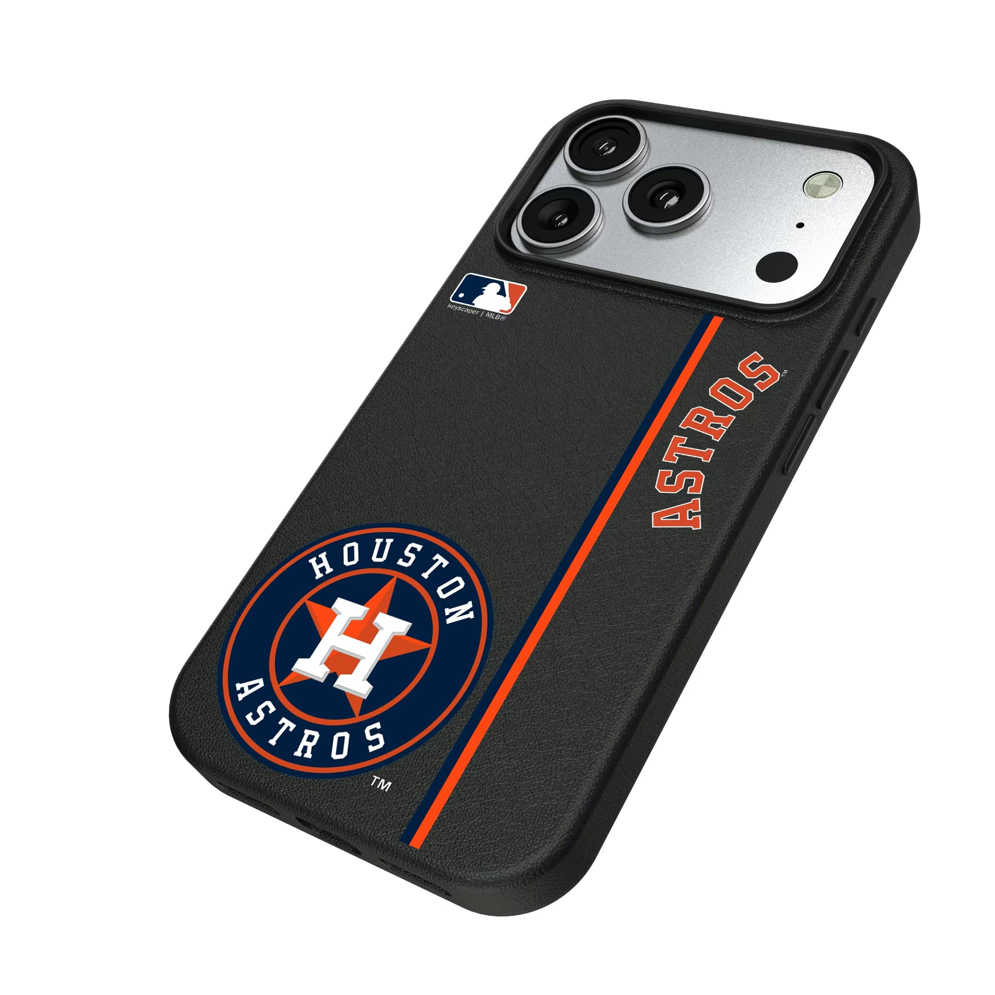 Houston Astros Sidebar iPhone MagSafe Compatible Phone Case for Apple iPhone - Isometric View#Device_iPhone 17 Pro