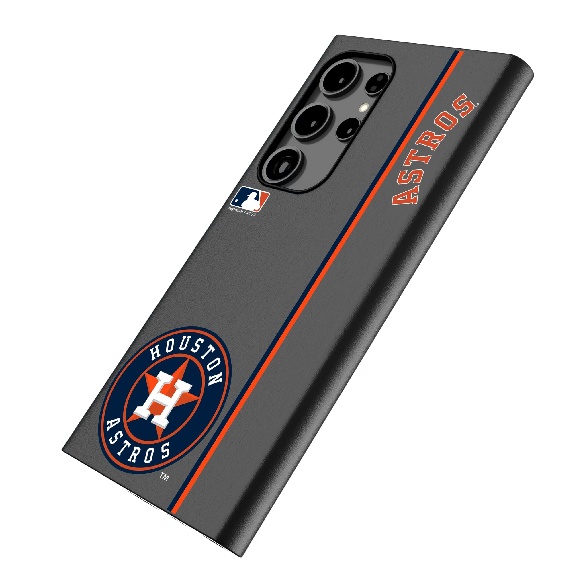 Houston Astros Sidebar Galaxy MagSafe Compatible Phone Case for Samsung Galaxy - Isometric View