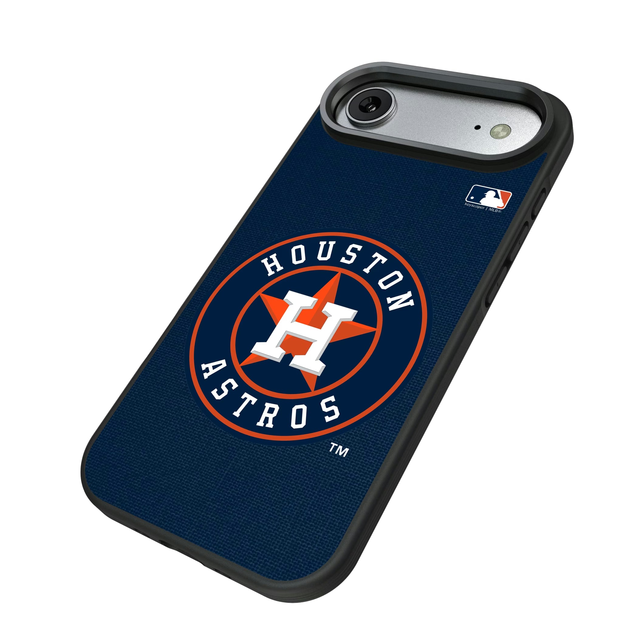 Houston Astros Solid iPhone Bump Phone Case for Apple iPhone - Isometric View#Device_iPhone Air