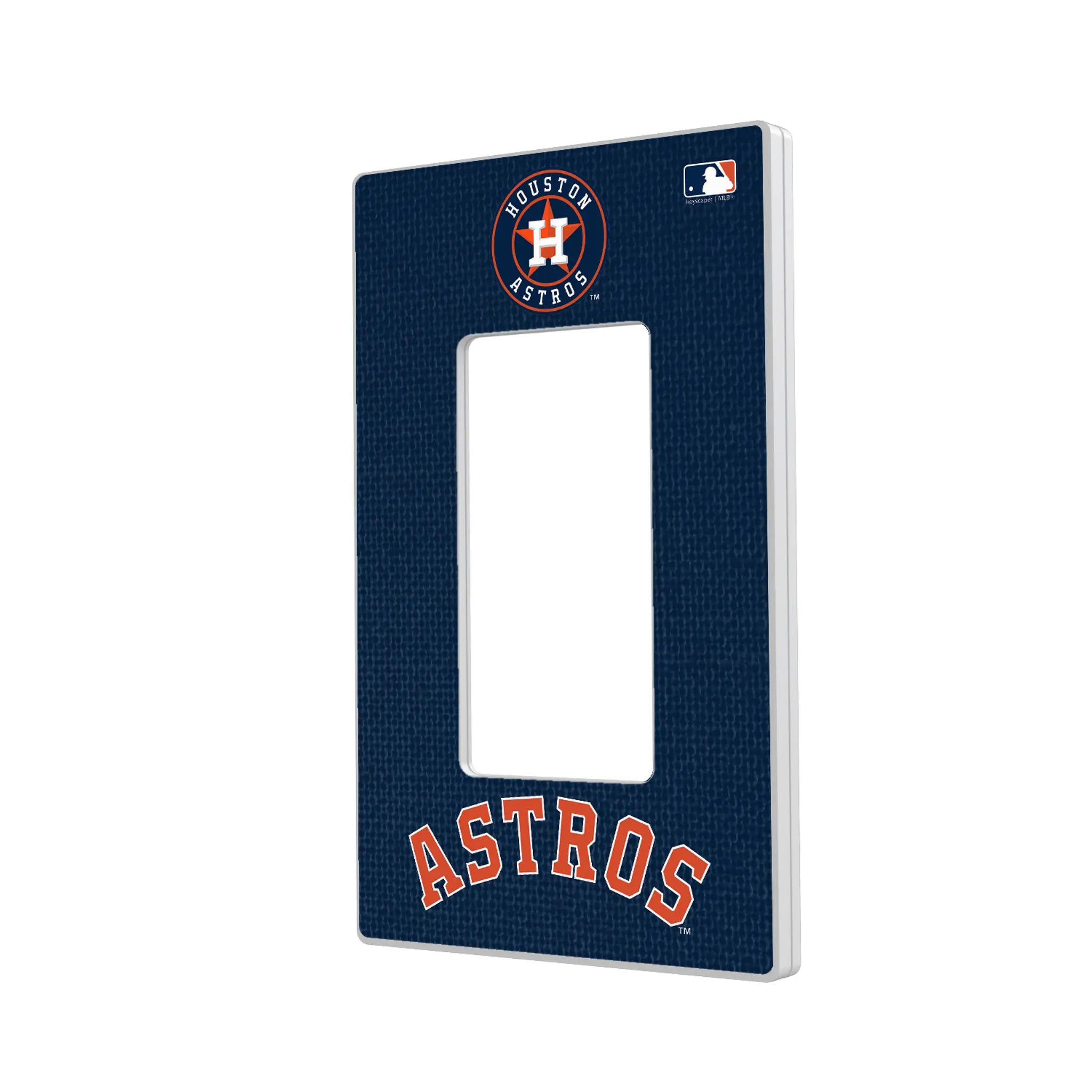 Houston Astros Solid Hidden-Screw Light Switch Plate#Style_Single Rocker