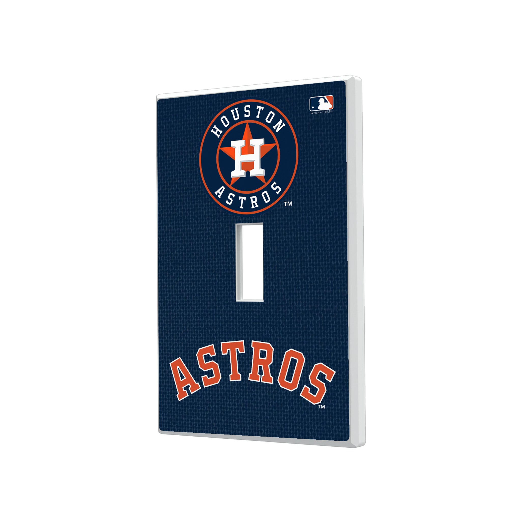 Houston Astros Solid Hidden-Screw Light Switch Plate#Style_Single Toggle