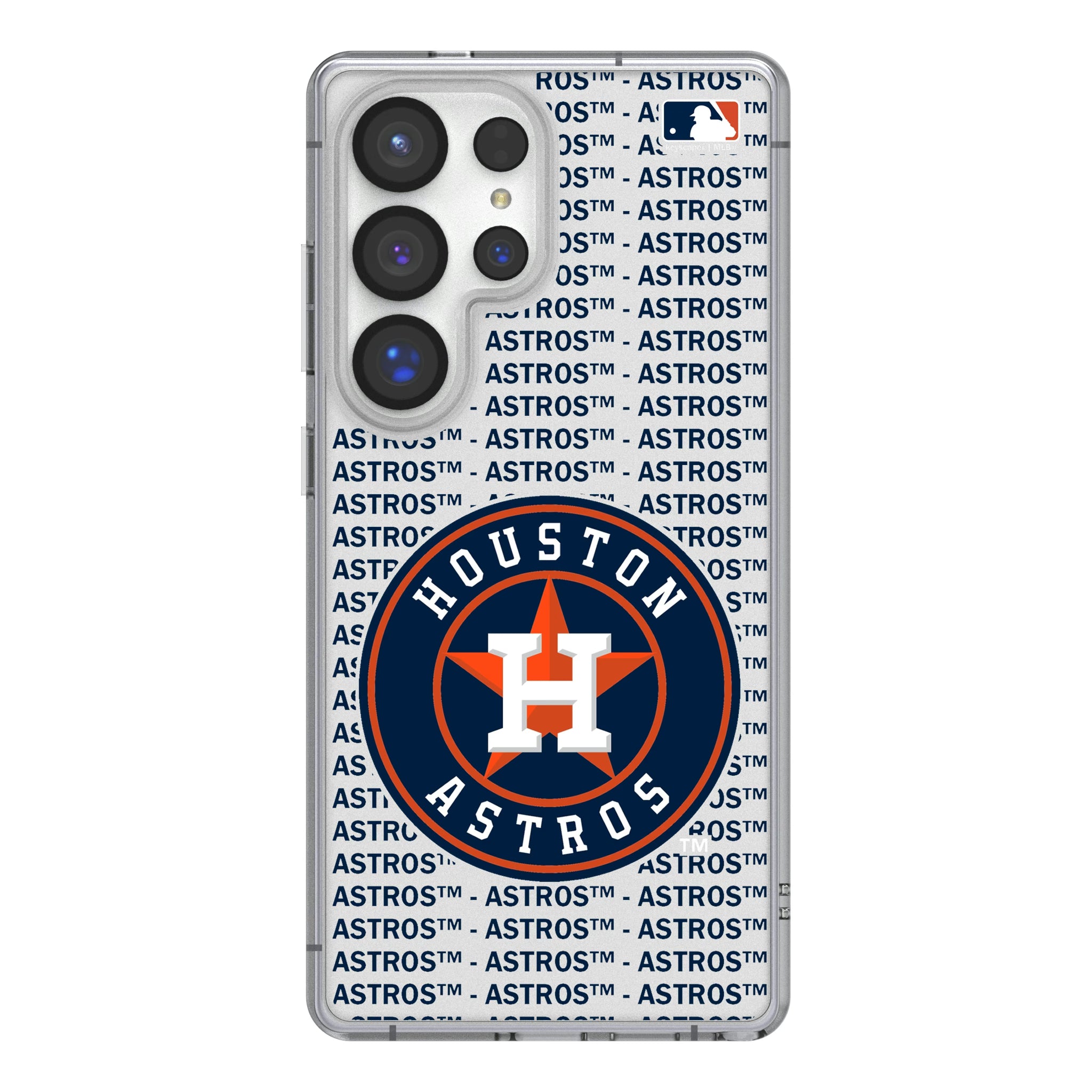 Houston Astros Text Backdrop Galaxy Clear Phone Case for Samsung Galaxy