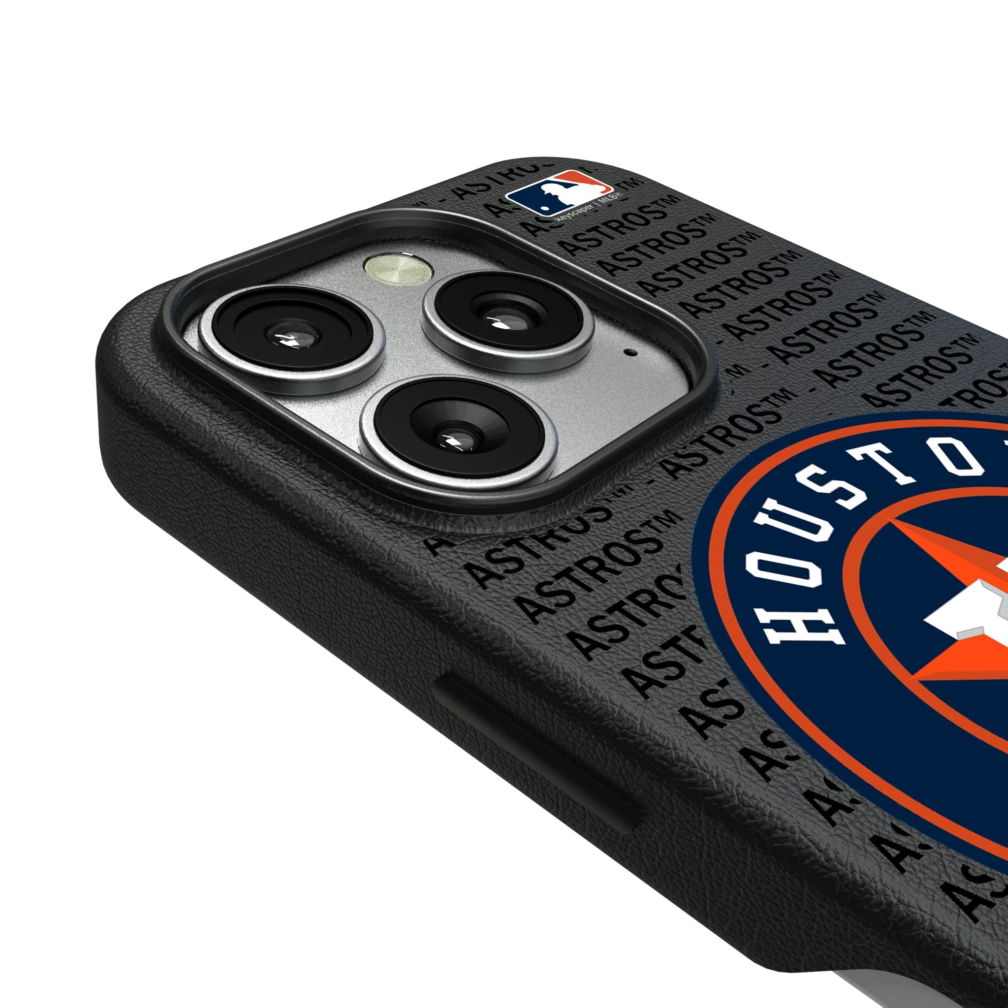 Houston Astros Text Backdrop iPhone MagSafe Compatible Phone Case for Apple iPhone - Detail