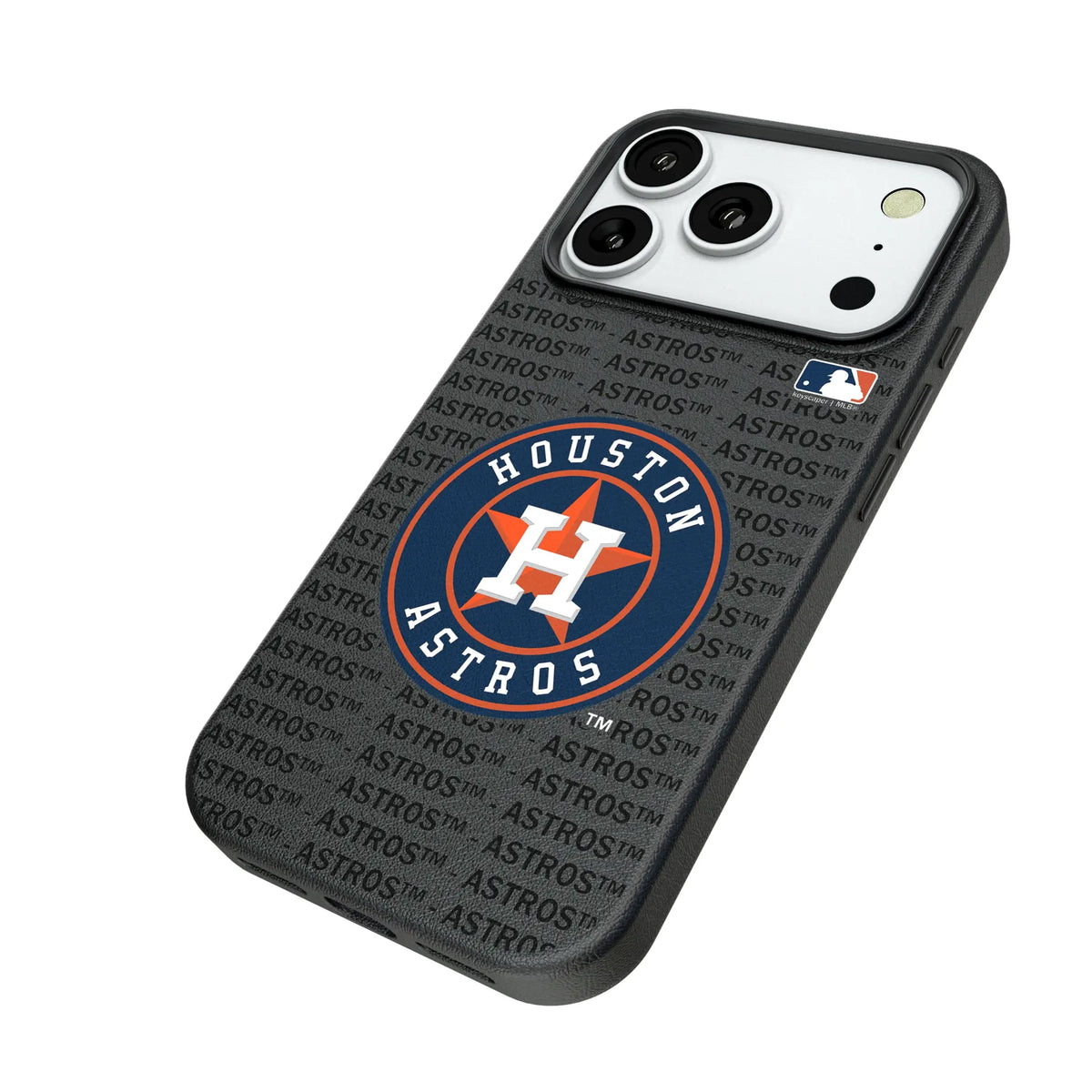 Houston Astros Text Backdrop iPhone MagSafe Compatible Phone Case for Apple iPhone - Isometric View#Device_iPhone 18 Pro