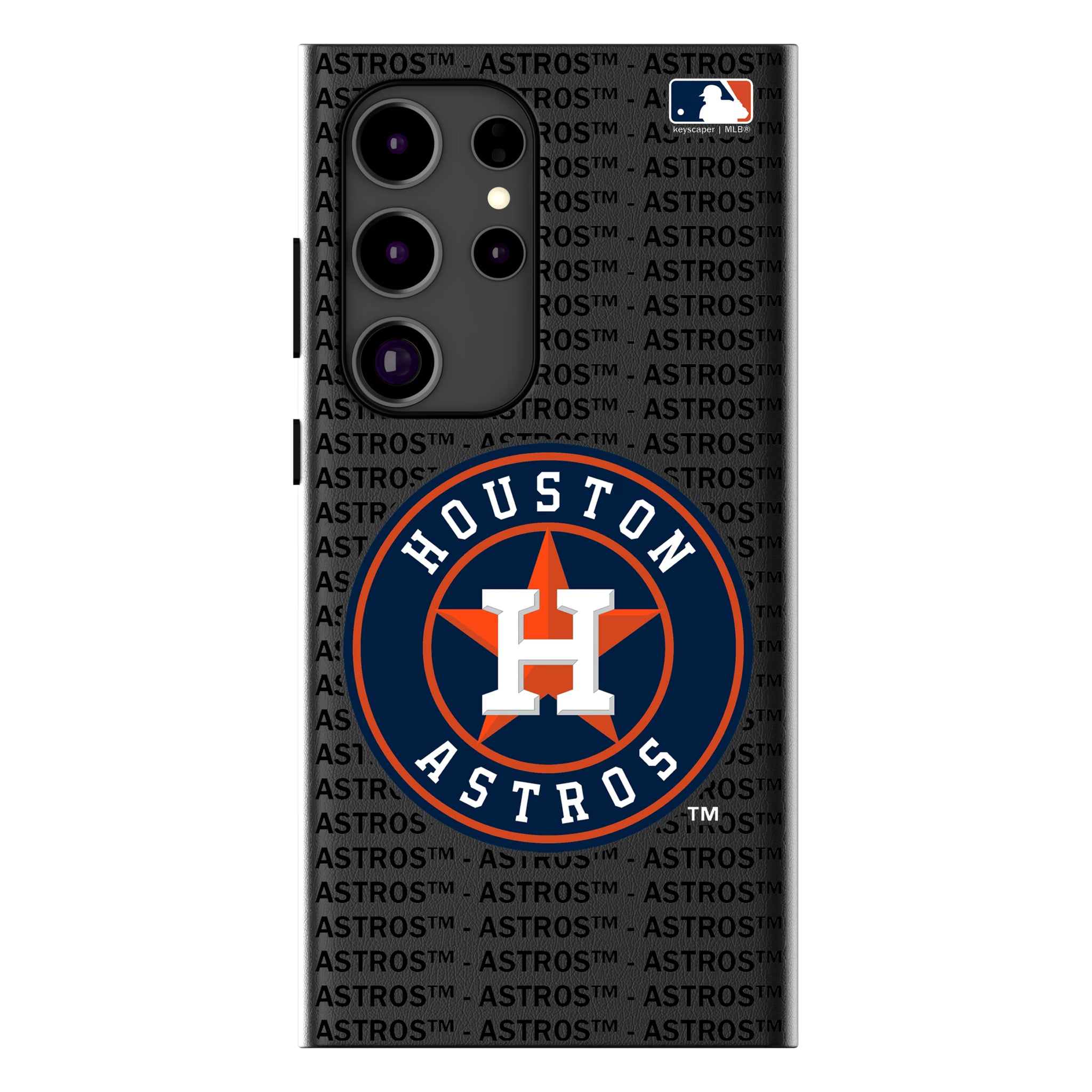 Houston Astros Text Backdrop Galaxy MagSafe Compatible Phone Case for Samsung Galaxy