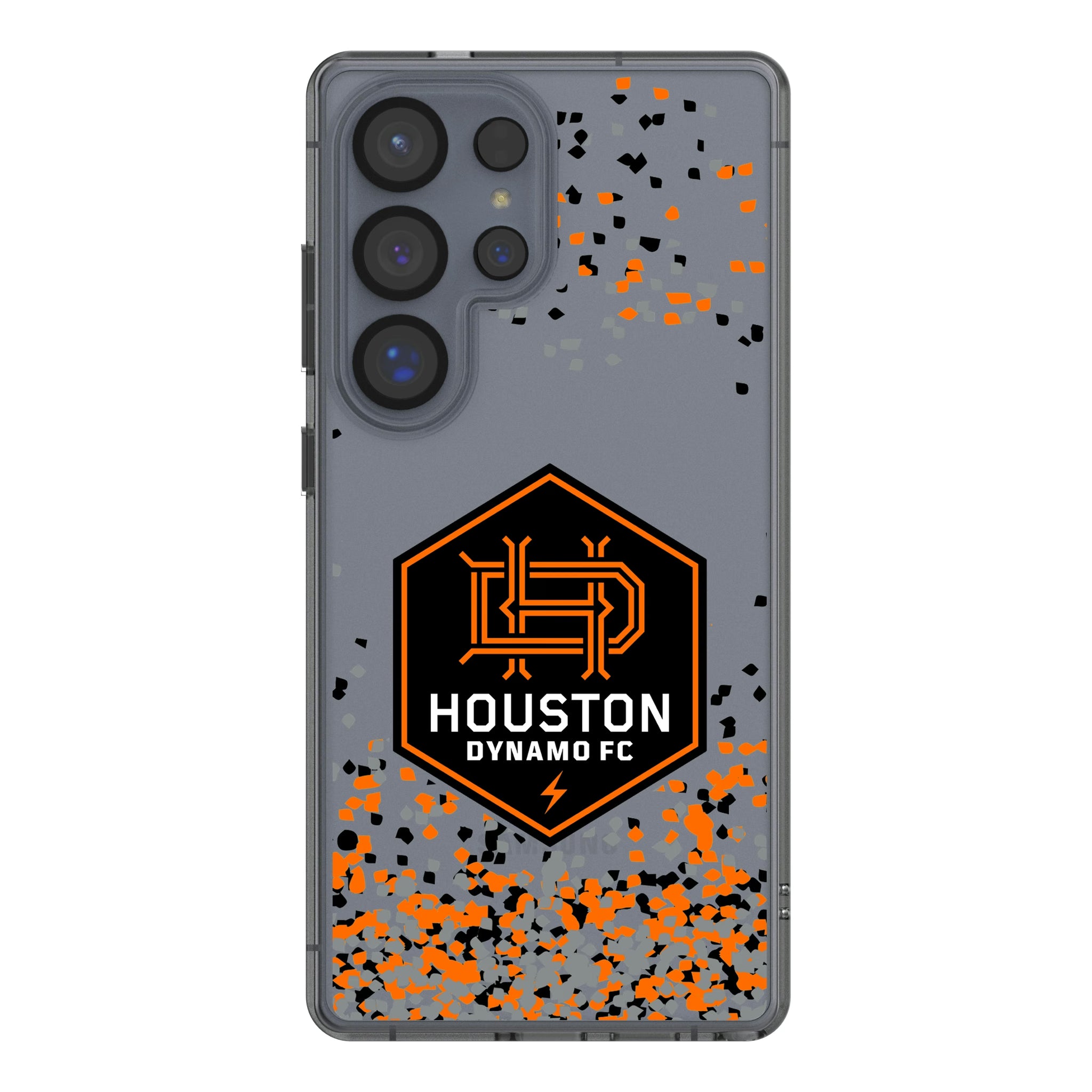 Houston Dynamo Confetti Galaxy Clear Phone Case for Samsung Galaxy