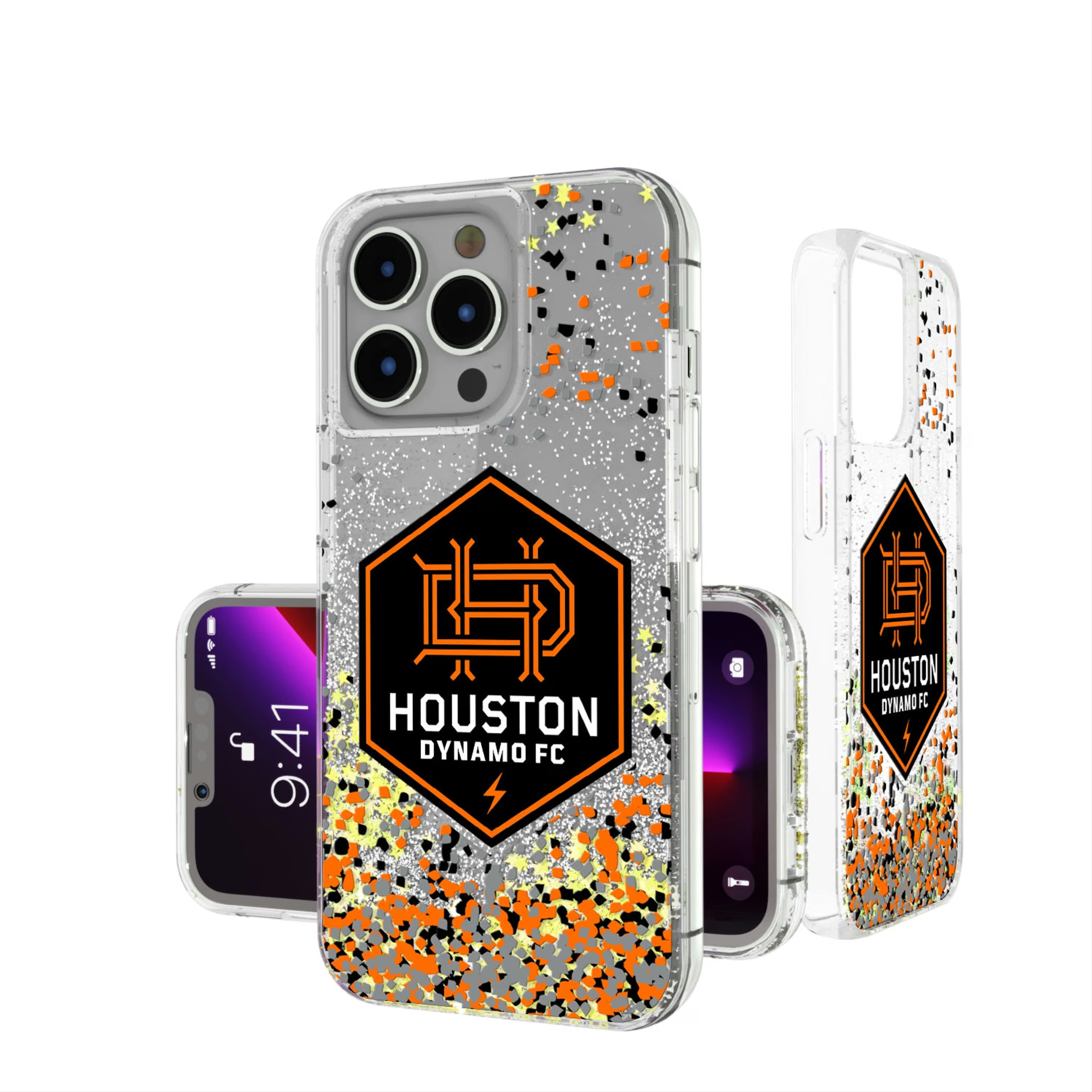 Houston Dynamo Confetti iPhone Glitter Phone Case for Apple iPhone