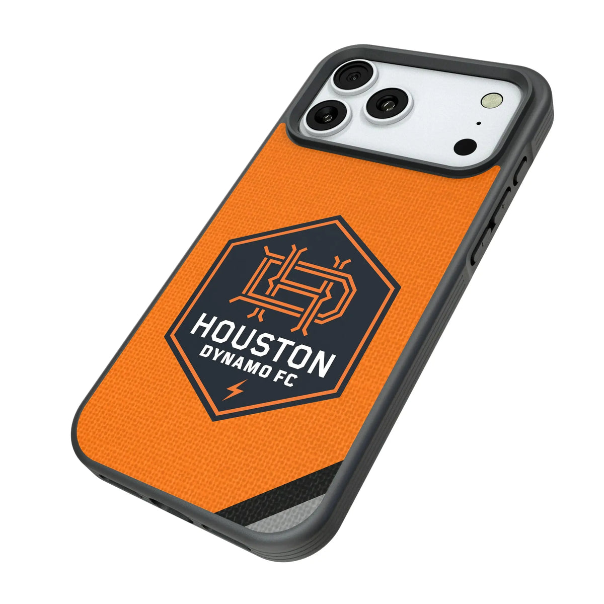 Houston Dynamo Diagonal Stripe iPhone Bump Phone Case for Apple iPhone - Isometric View#Device_iPhone 18 Pro Max