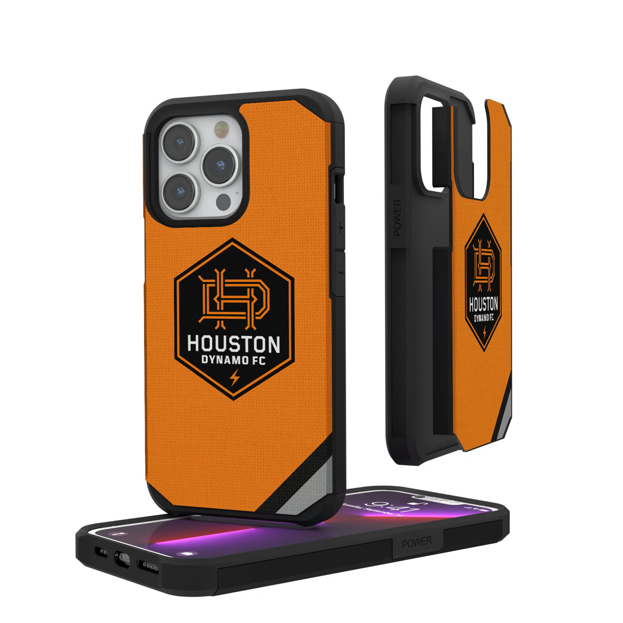 Houston Dynamo Diagonal Stripe iPhone Rugged Phone Case for Apple iPhone