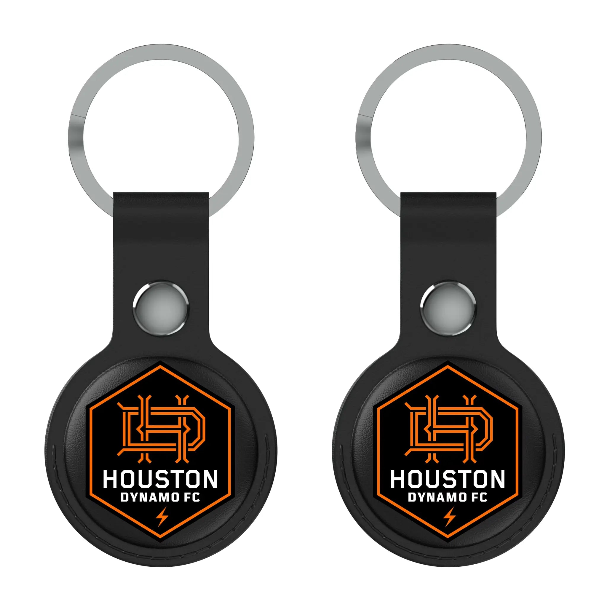 Houston Dynamo Insignia AirTag Black Airtag Holder 2-Pack