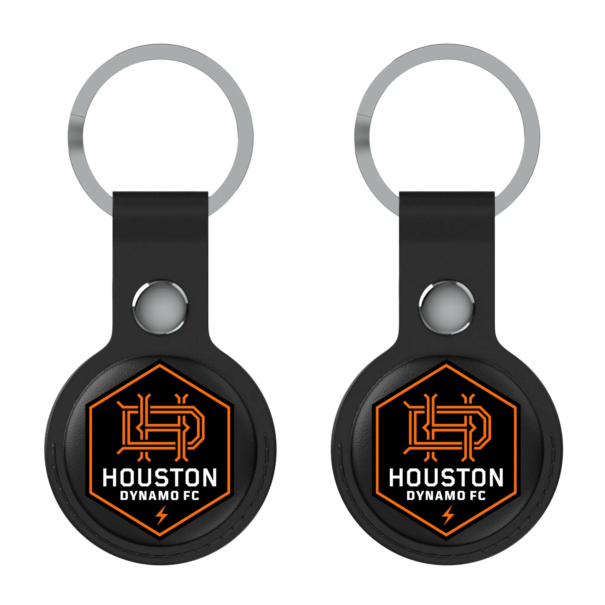 Houston Dynamo Insignia AirTag Black Airtag Holder 2-Pack