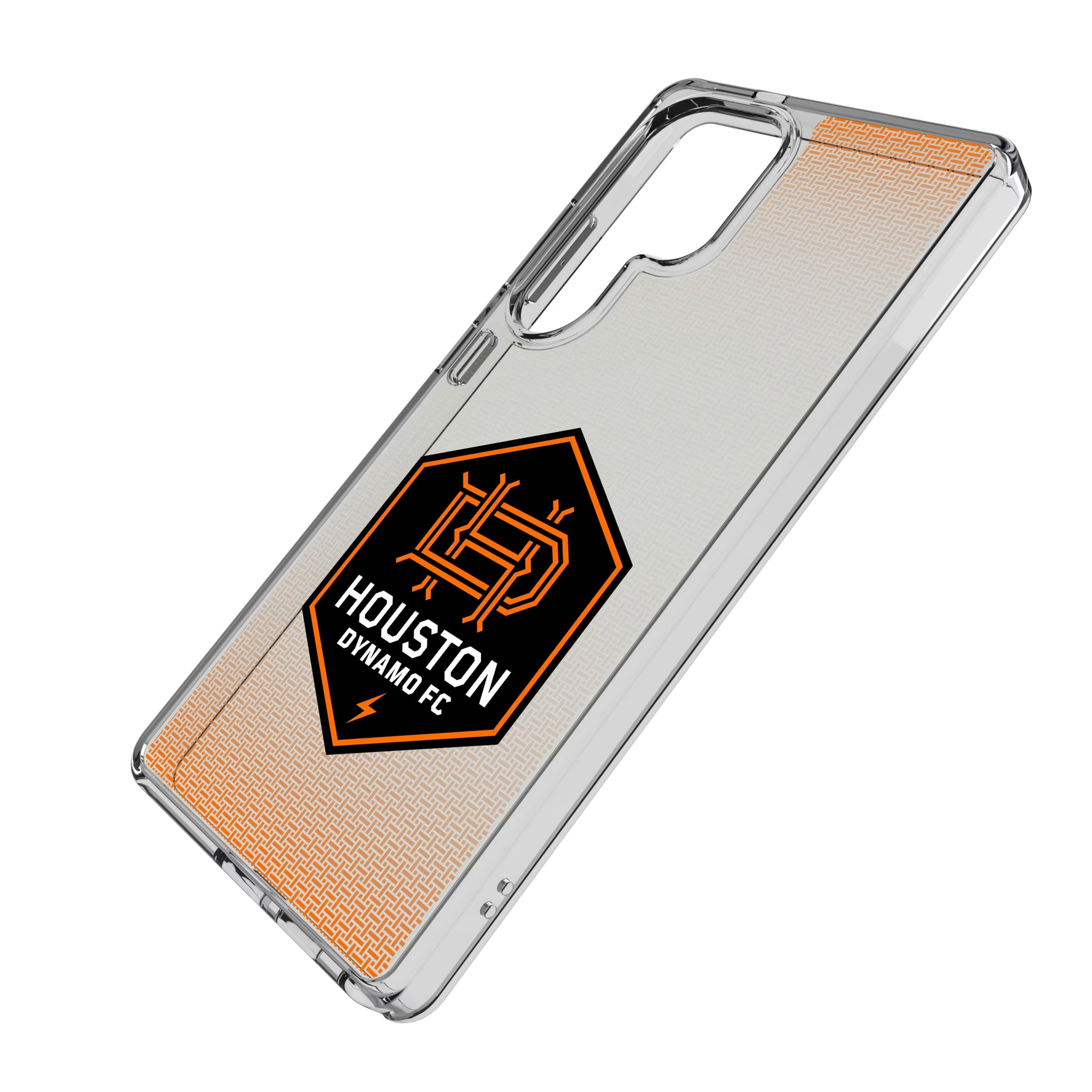 Houston Dynamo Linen Galaxy Clear Phone Case for Samsung Galaxy - Isometric View
