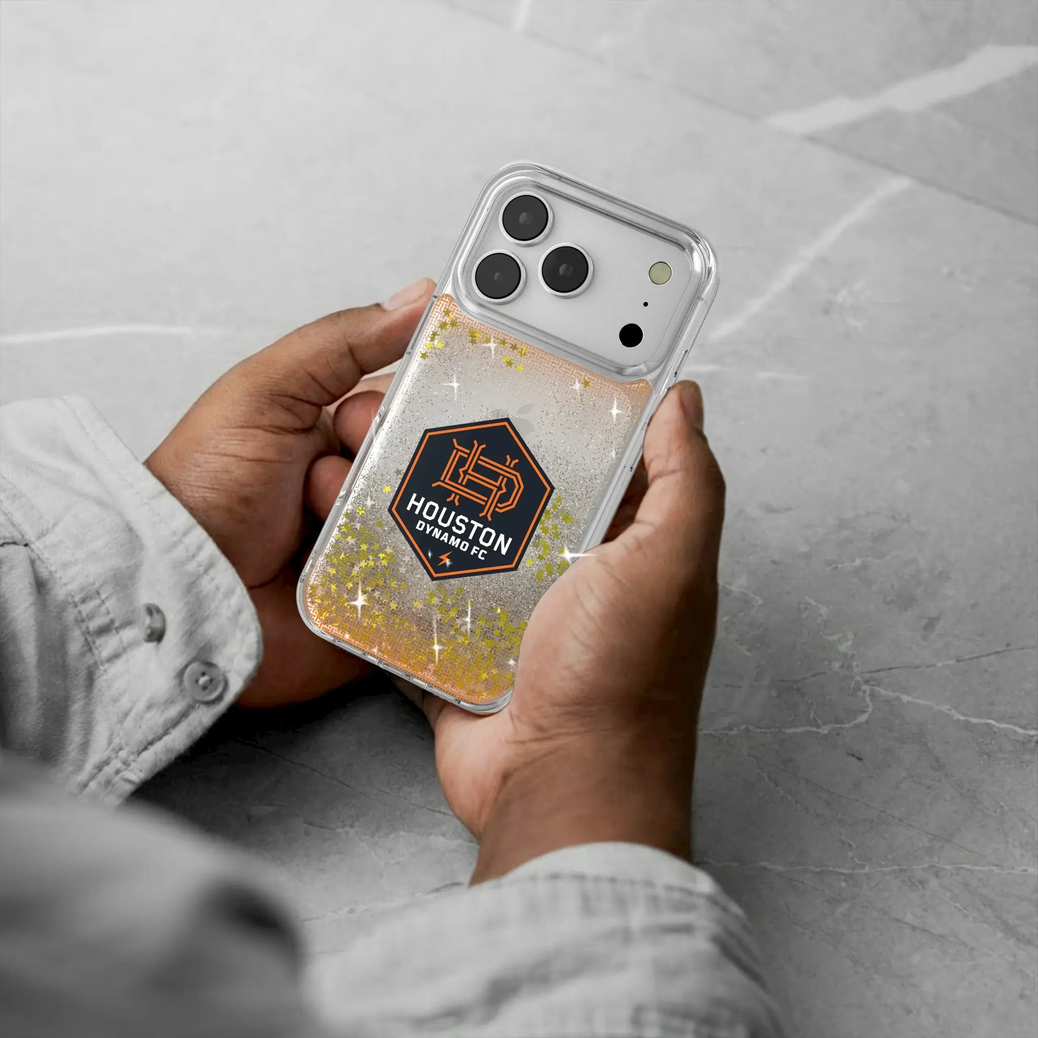 Houston Dynamo Linen iPhone Glitter Phone Case for Apple iPhone - Lifestyle#Device_iPhone 17 Pro