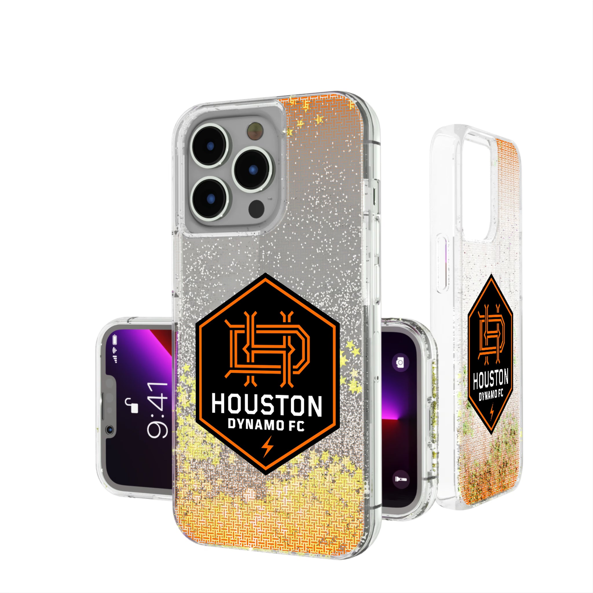 Houston Dynamo Linen iPhone Glitter Phone Case for Apple iPhone