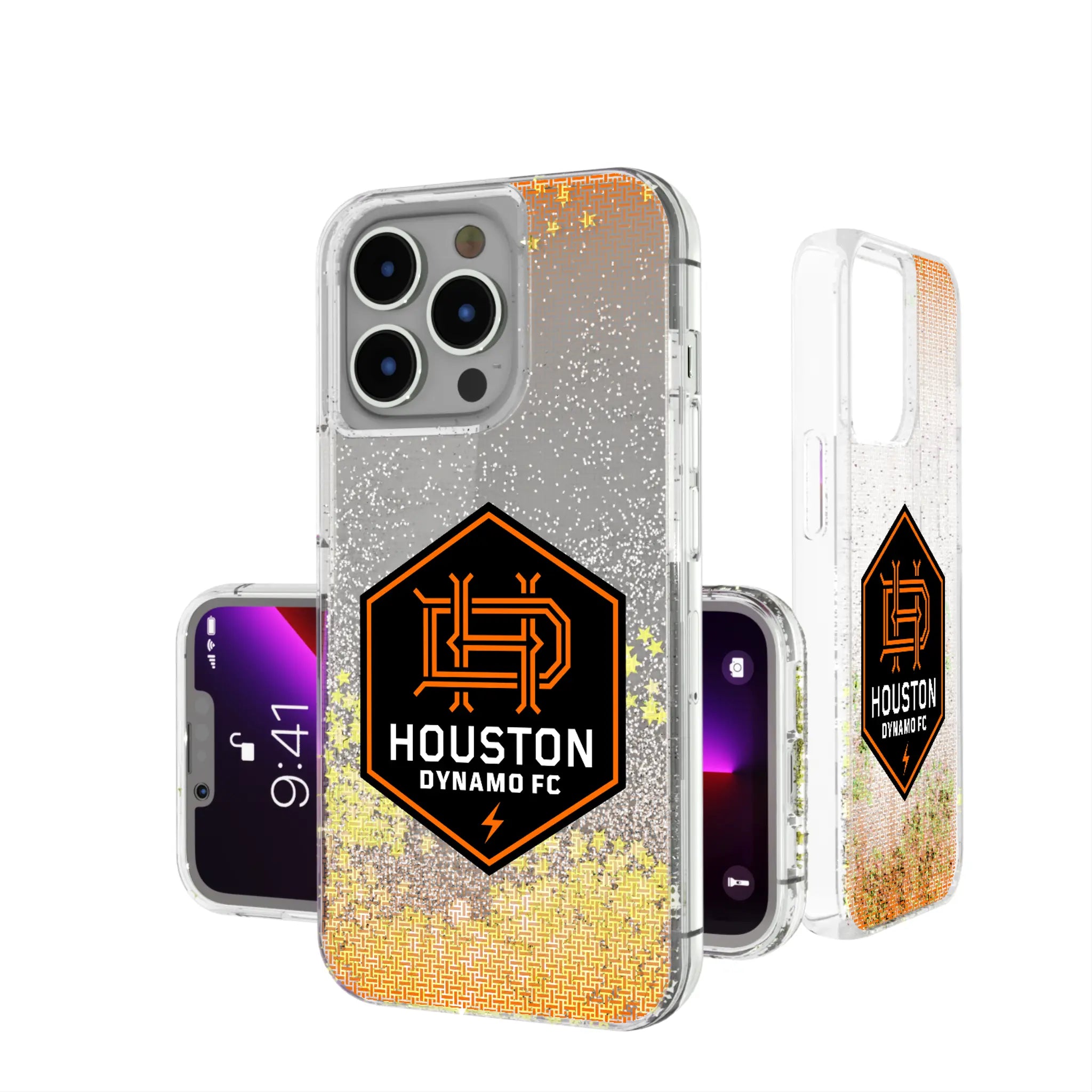 Houston Dynamo Linen iPhone Glitter Phone Case for Apple iPhone