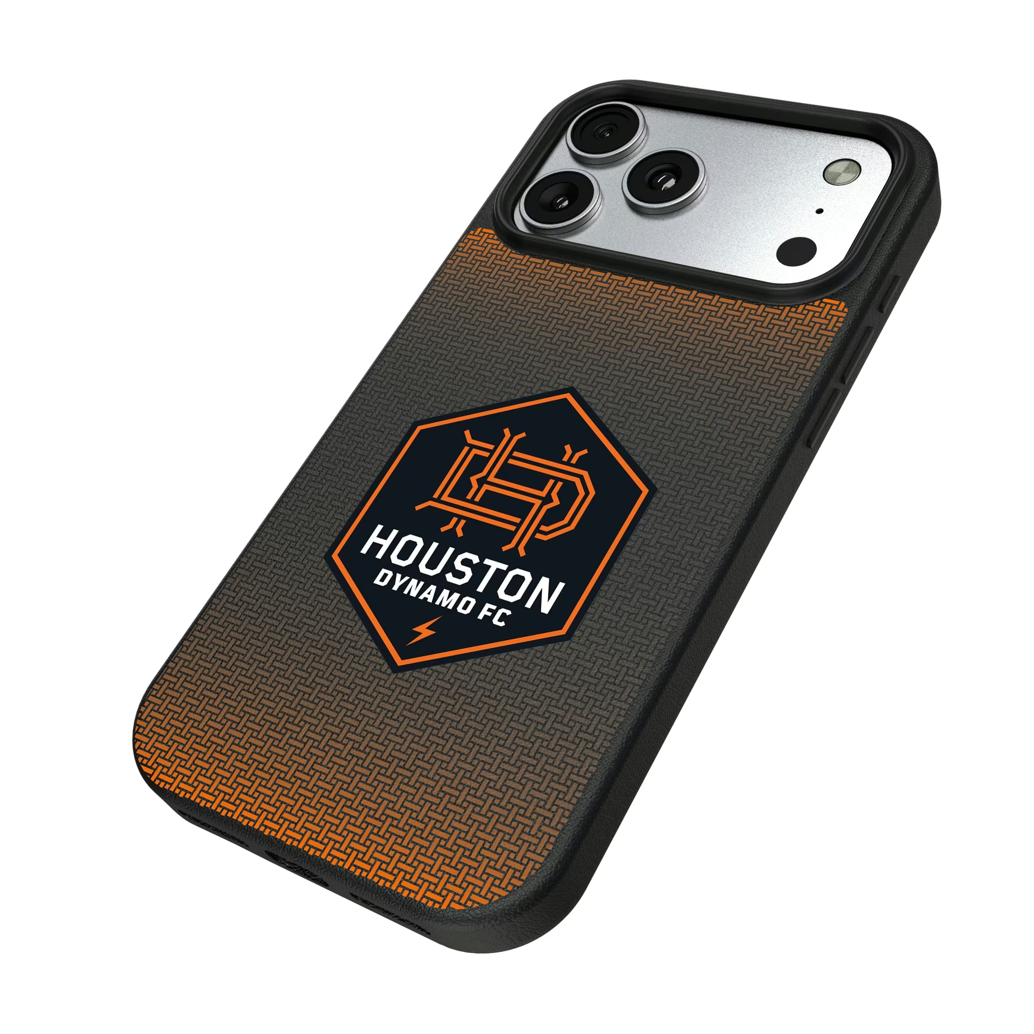 Houston Dynamo Linen iPhone MagSafe Compatible Phone Case for Apple iPhone - Isometric View#Device_iPhone 17 Pro Max