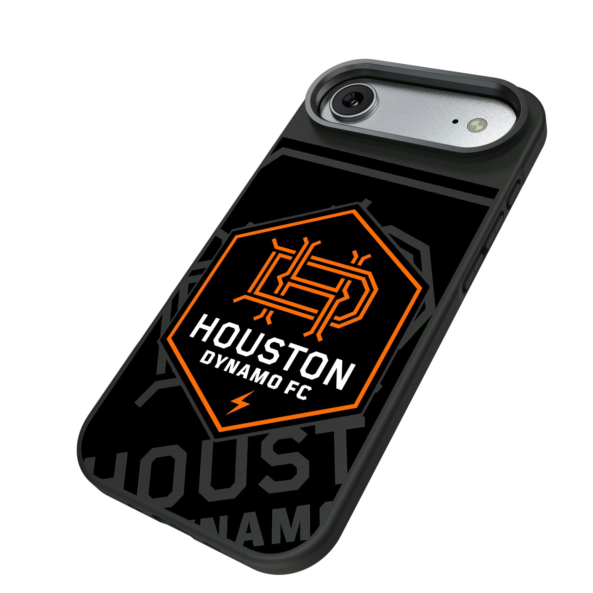 Houston Dynamo Monocolor Tilt iPhone Bump Phone Case for Apple iPhone - Isometric View#Device_iPhone Air