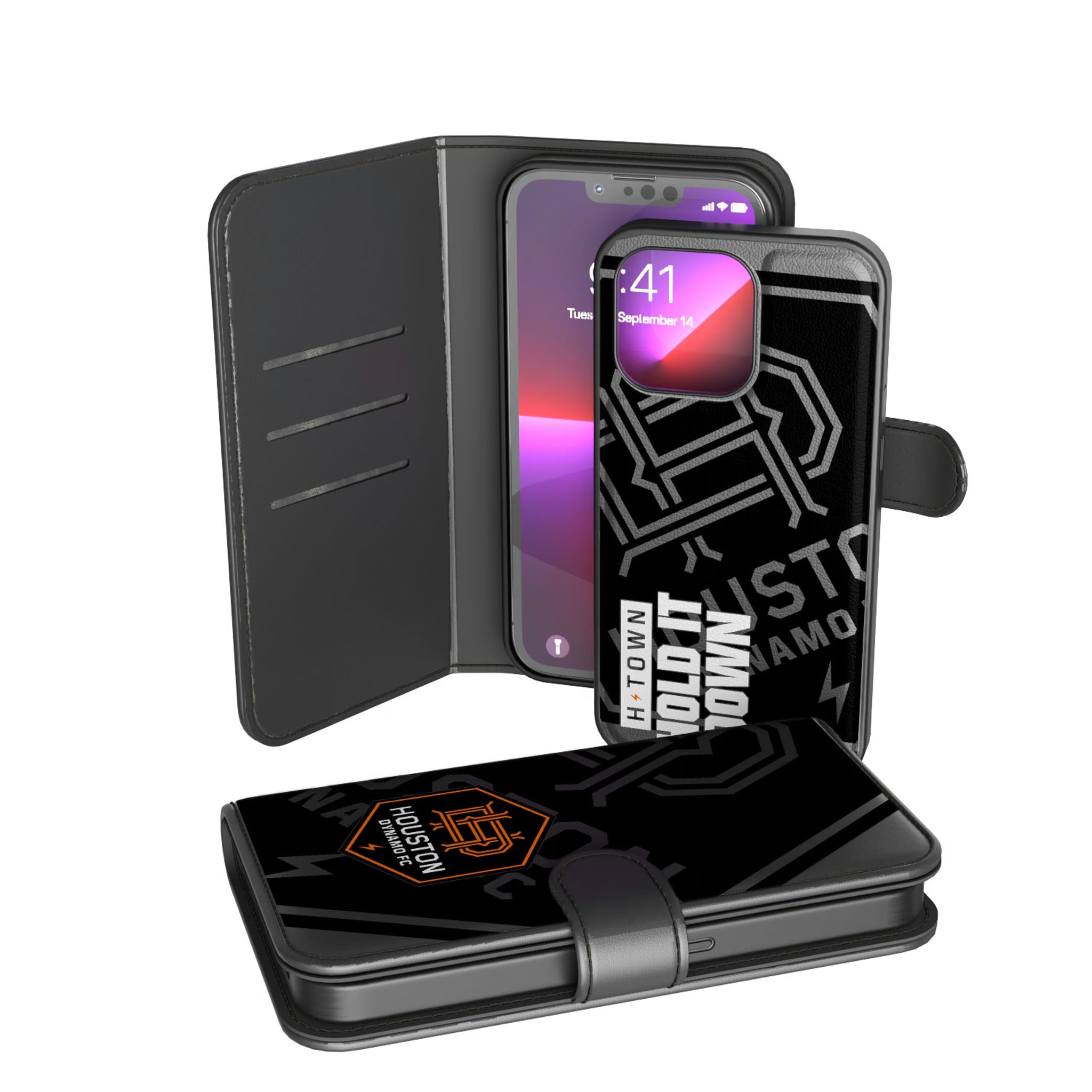Houston Dynamo Monocolor Tilt iPhone Wallet Phone Case for Apple iPhone