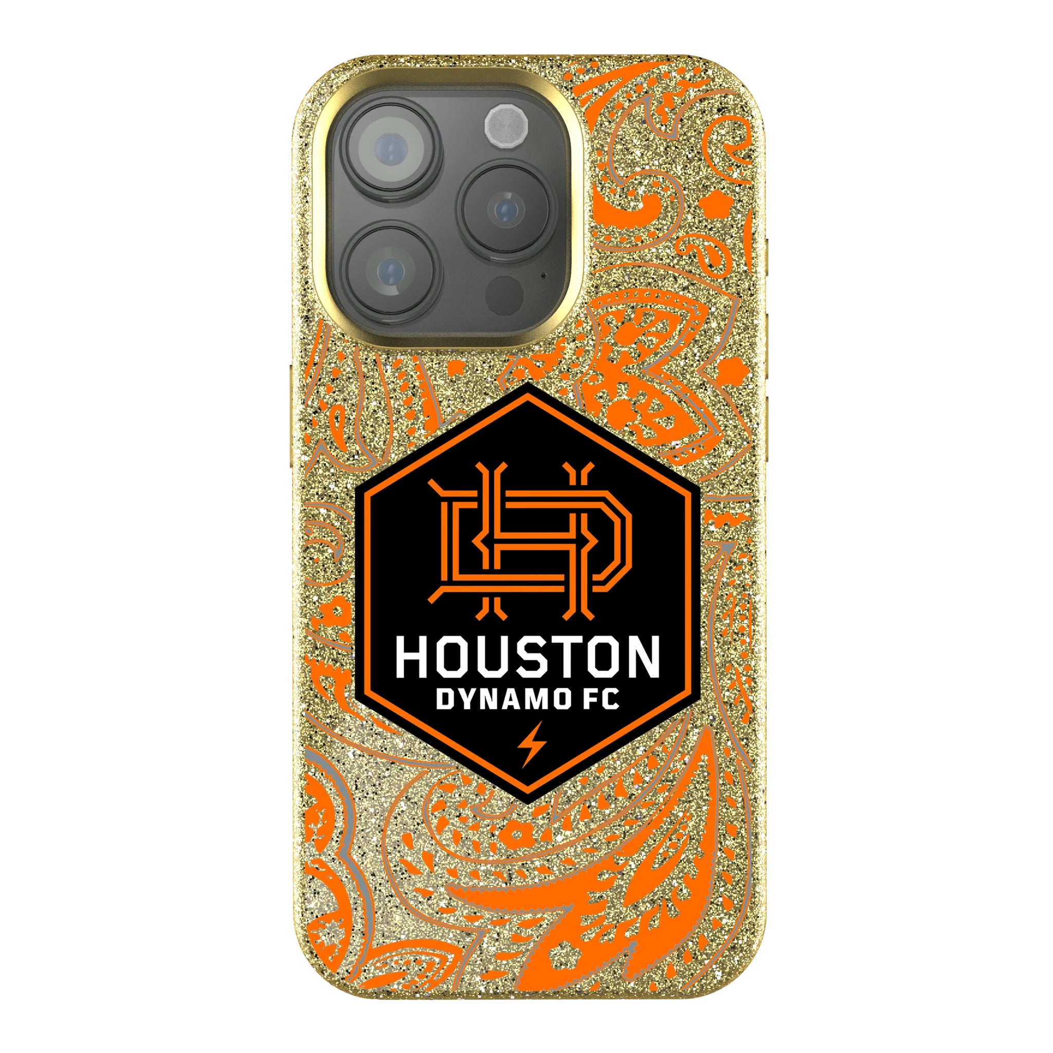 Houston Dynamo Paisley iPhone Bling Phone Case for Apple iPhone