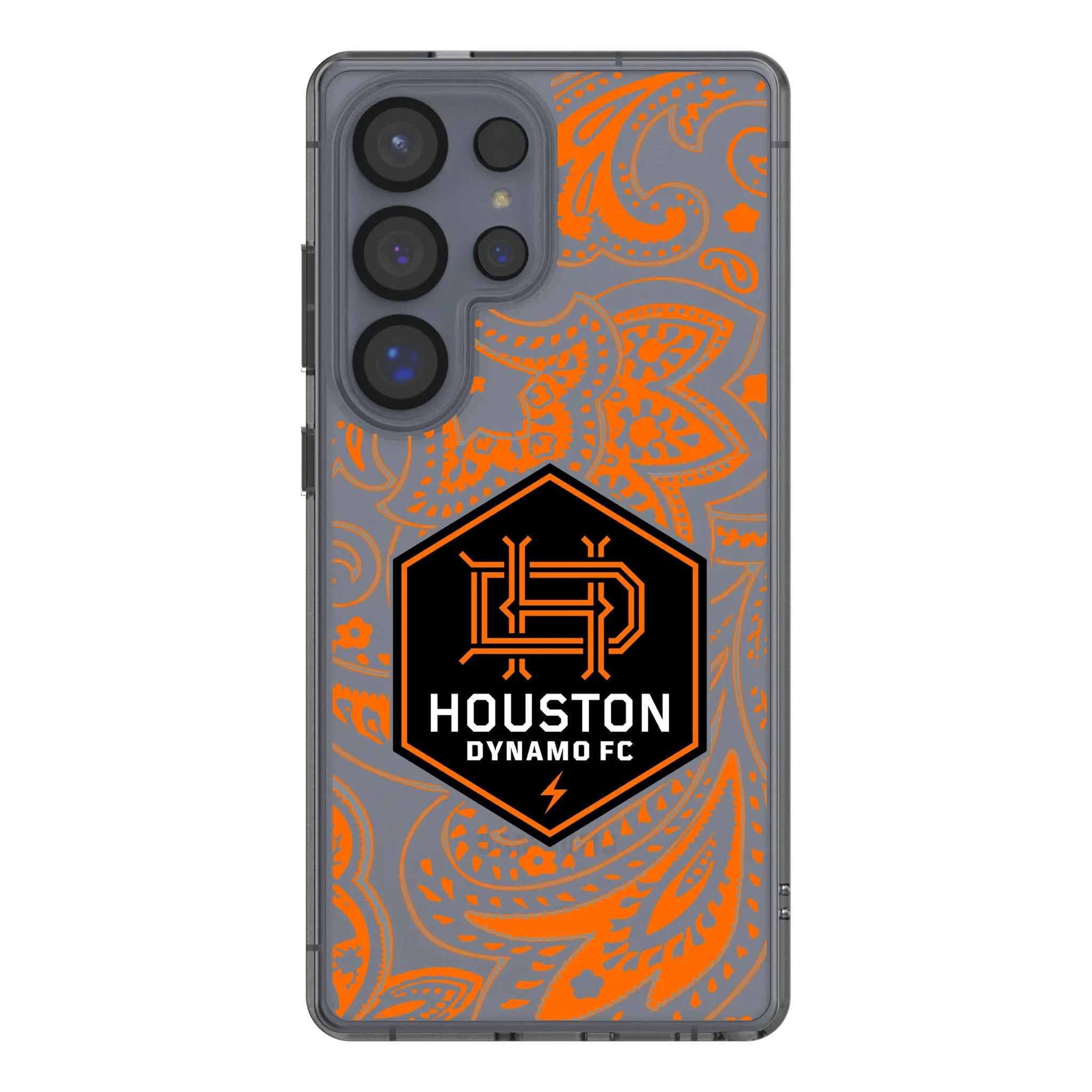 Houston Dynamo Paisley Galaxy Clear Phone Case for Samsung Galaxy#Device_Galaxy S25 Ultra