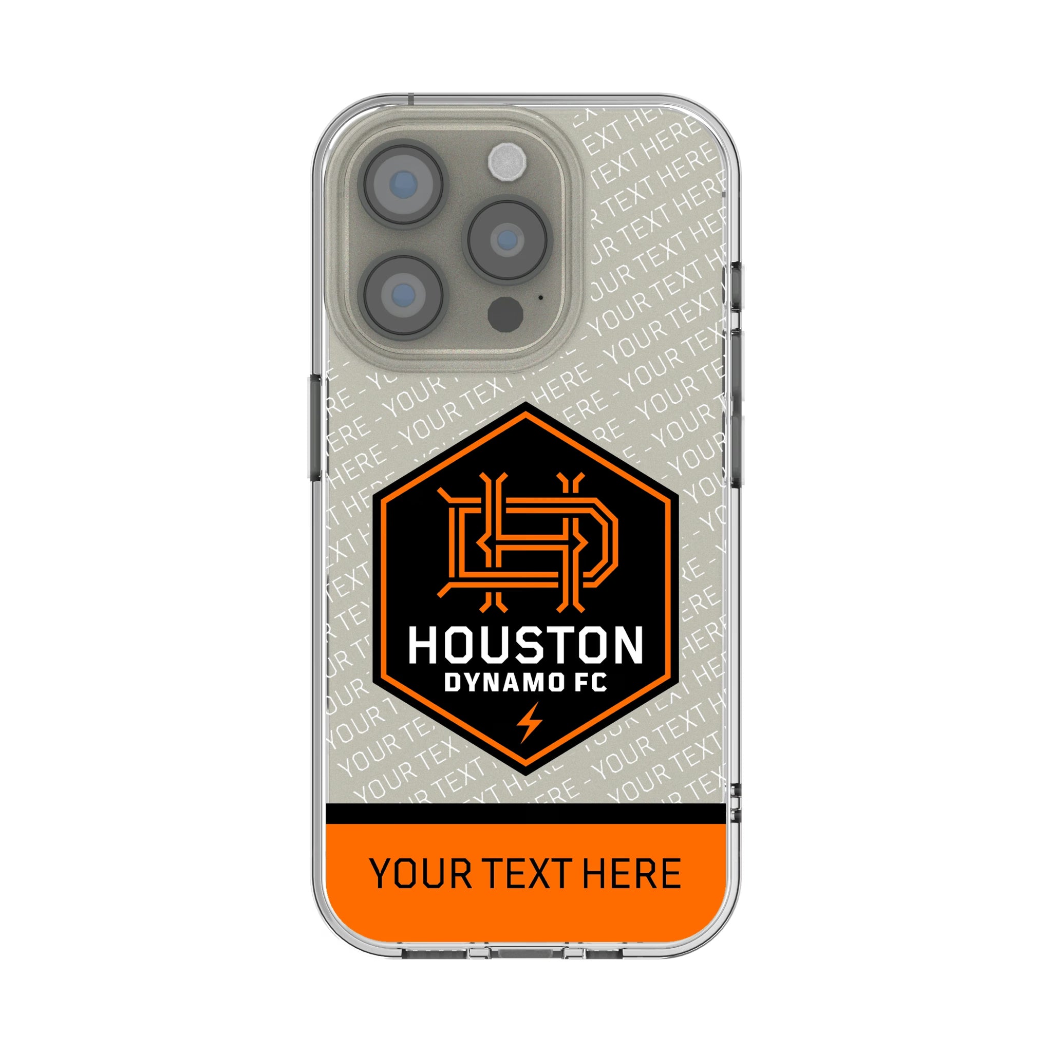 Houston Dynamo Personalized EndZone Plus iPhone Clear Phone Case for Apple iPhone
