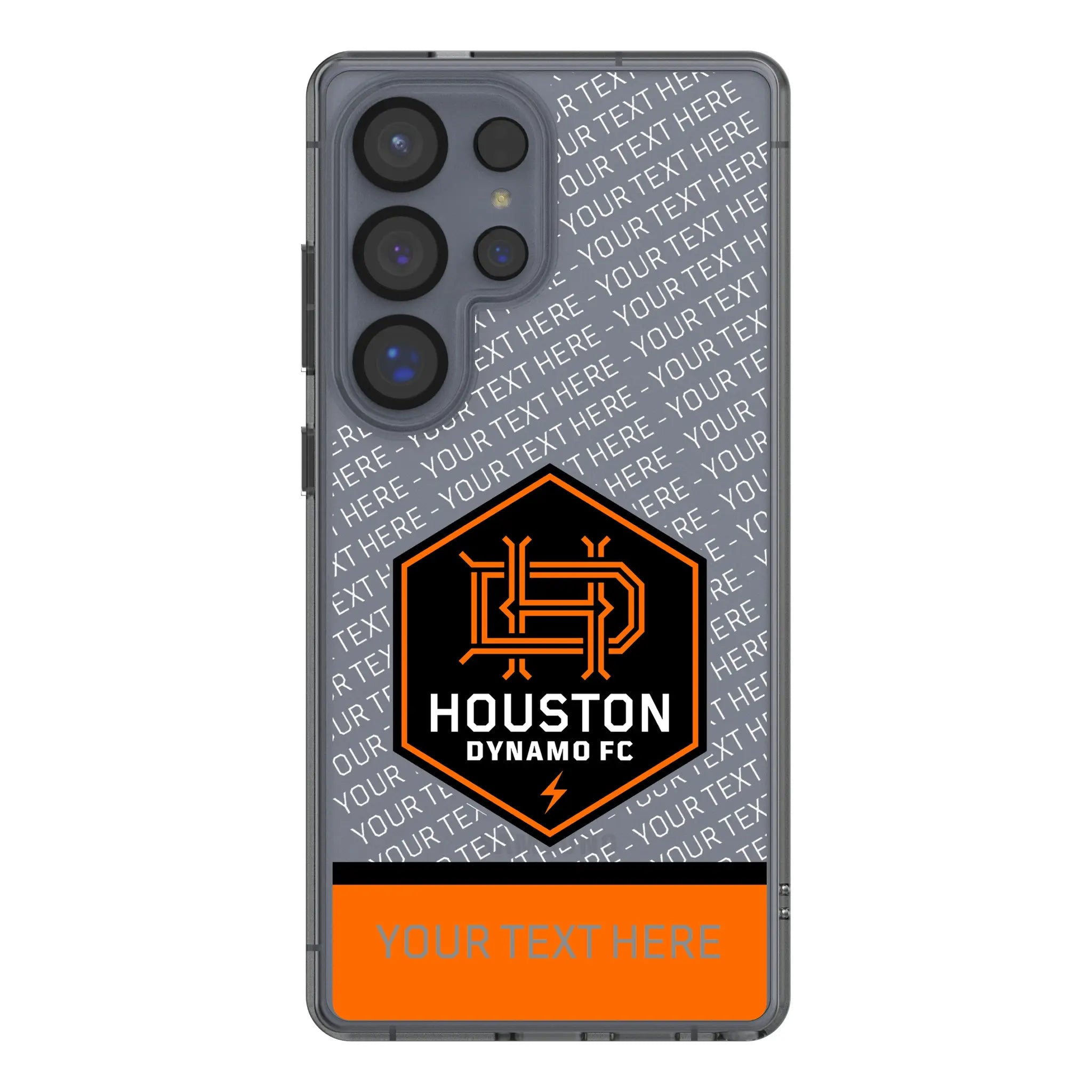 Houston Dynamo Personalized EndZone Plus Galaxy Clear Phone Case for Samsung Galaxy
