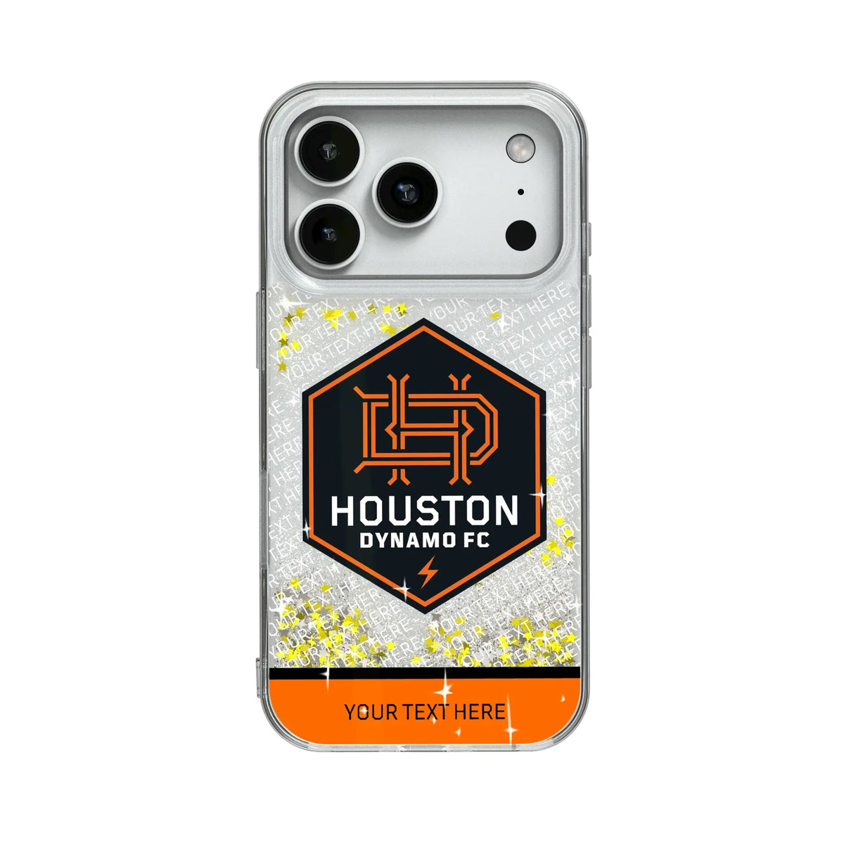 Houston Dynamo Personalized EndZone Plus Glitter Phone Case for Apple iPhone