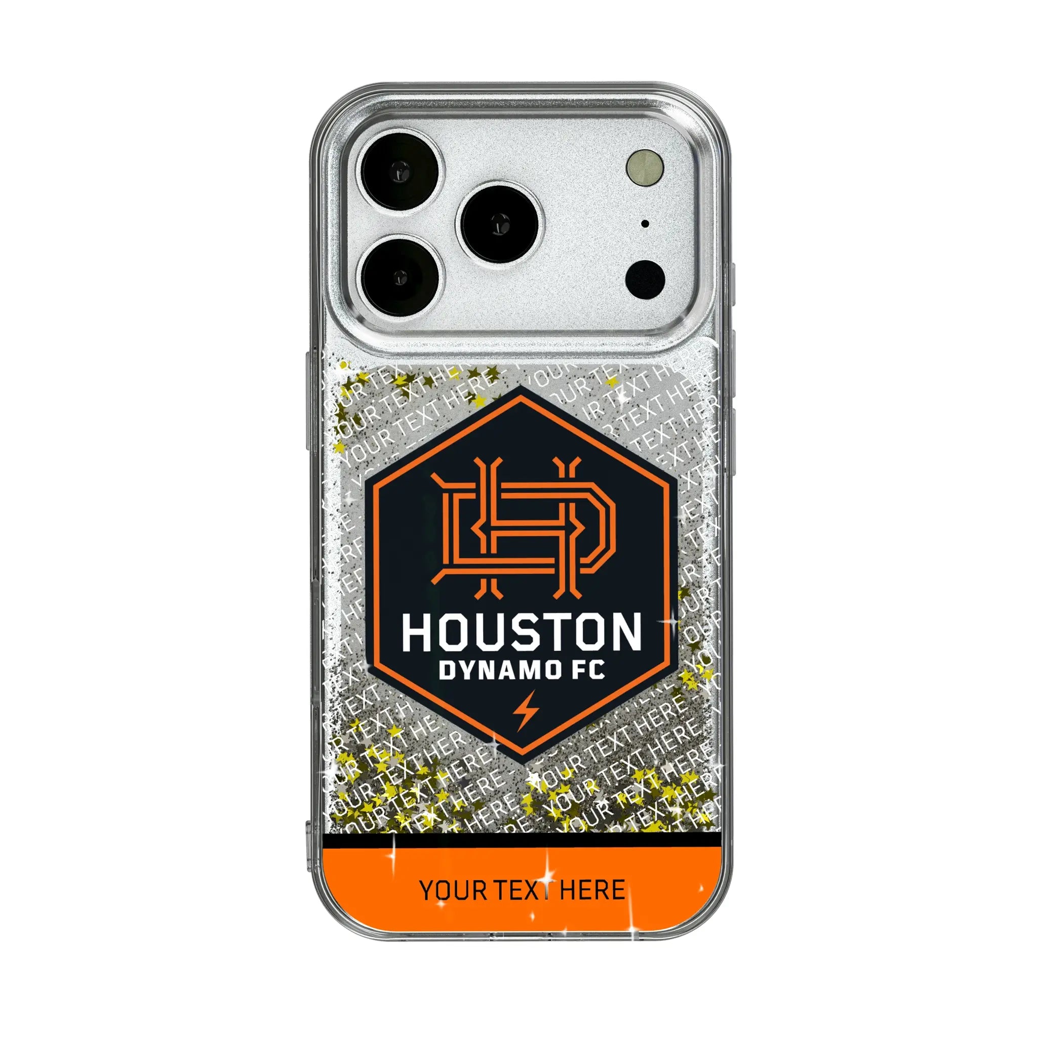 Houston Dynamo Personalized EndZone Plus iPhone Glitter Phone Case for Apple iPhone