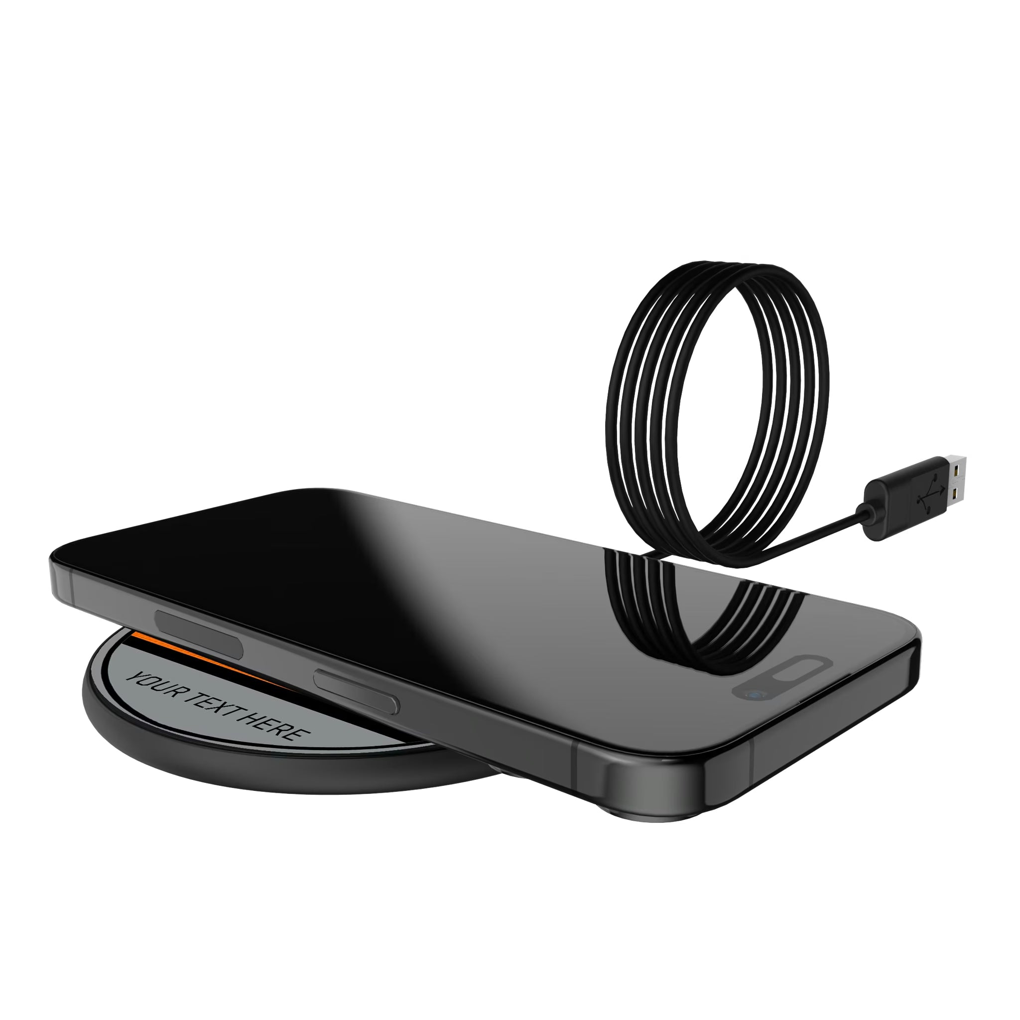Houston Dynamo Personalized Endzone Solid 15-Watt Wireless Charger - Lifestyle
