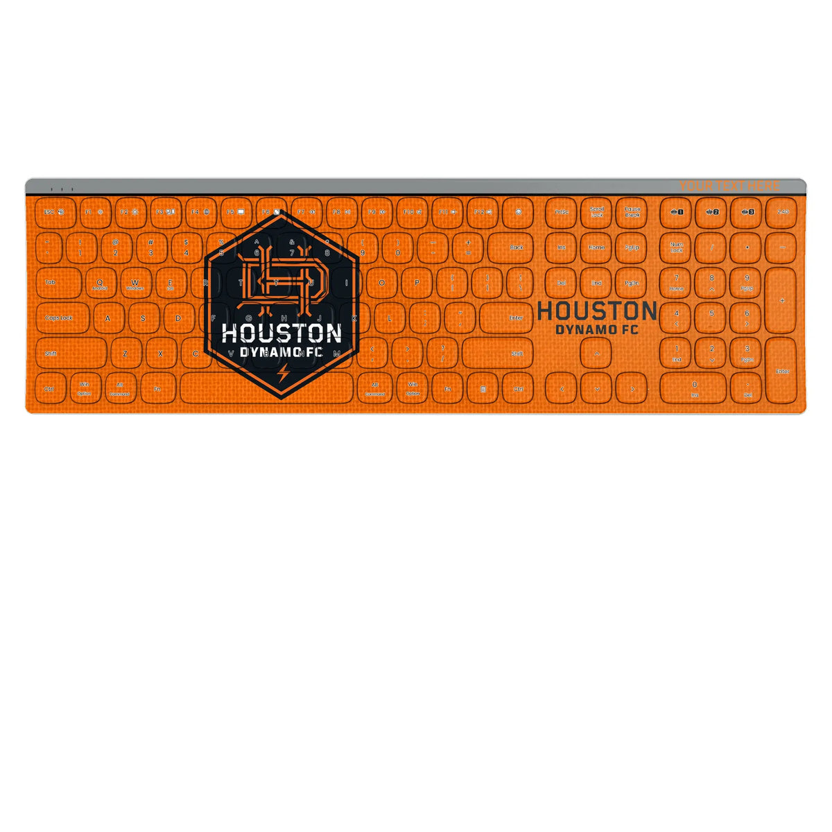 Houston Dynamo Personalized Endzone Solid KKB605 Curved Wireless Keyboard