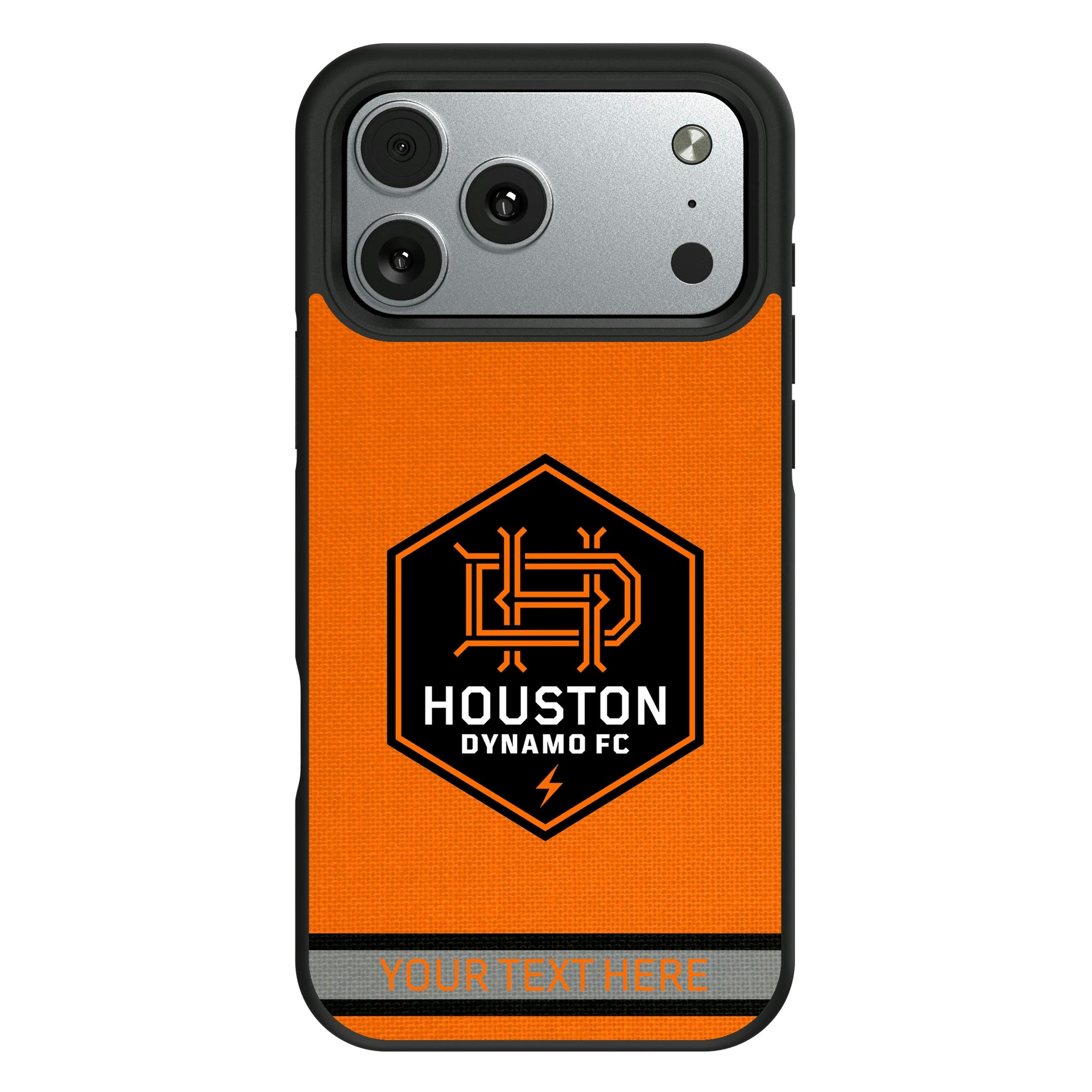Houston Dynamo Personalized Stripe iPhone Bump Phone Case for Apple iPhone#Device_iPhone 17 Pro Max