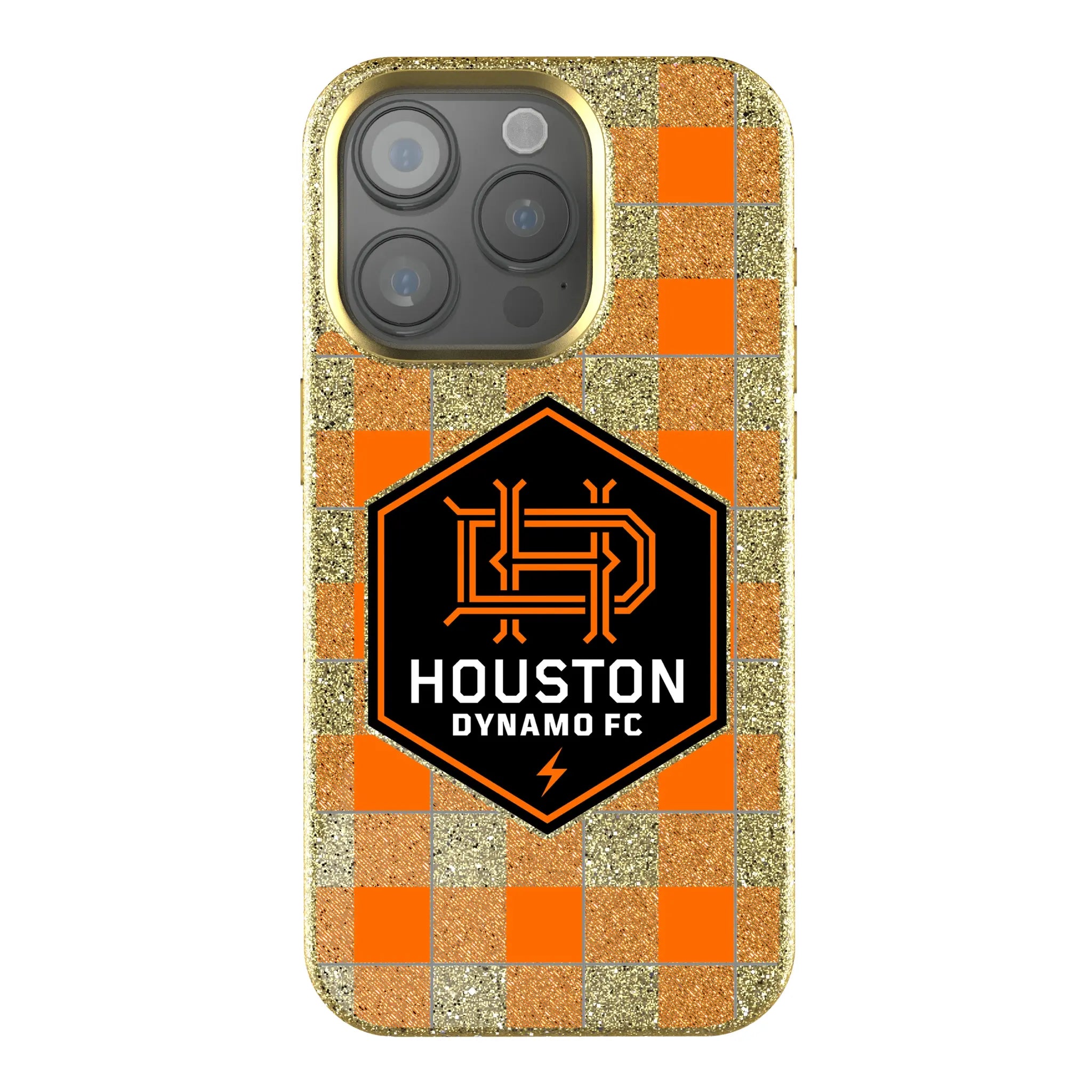 Houston Dynamo Plaid iPhone Bling Phone Case for Apple iPhone