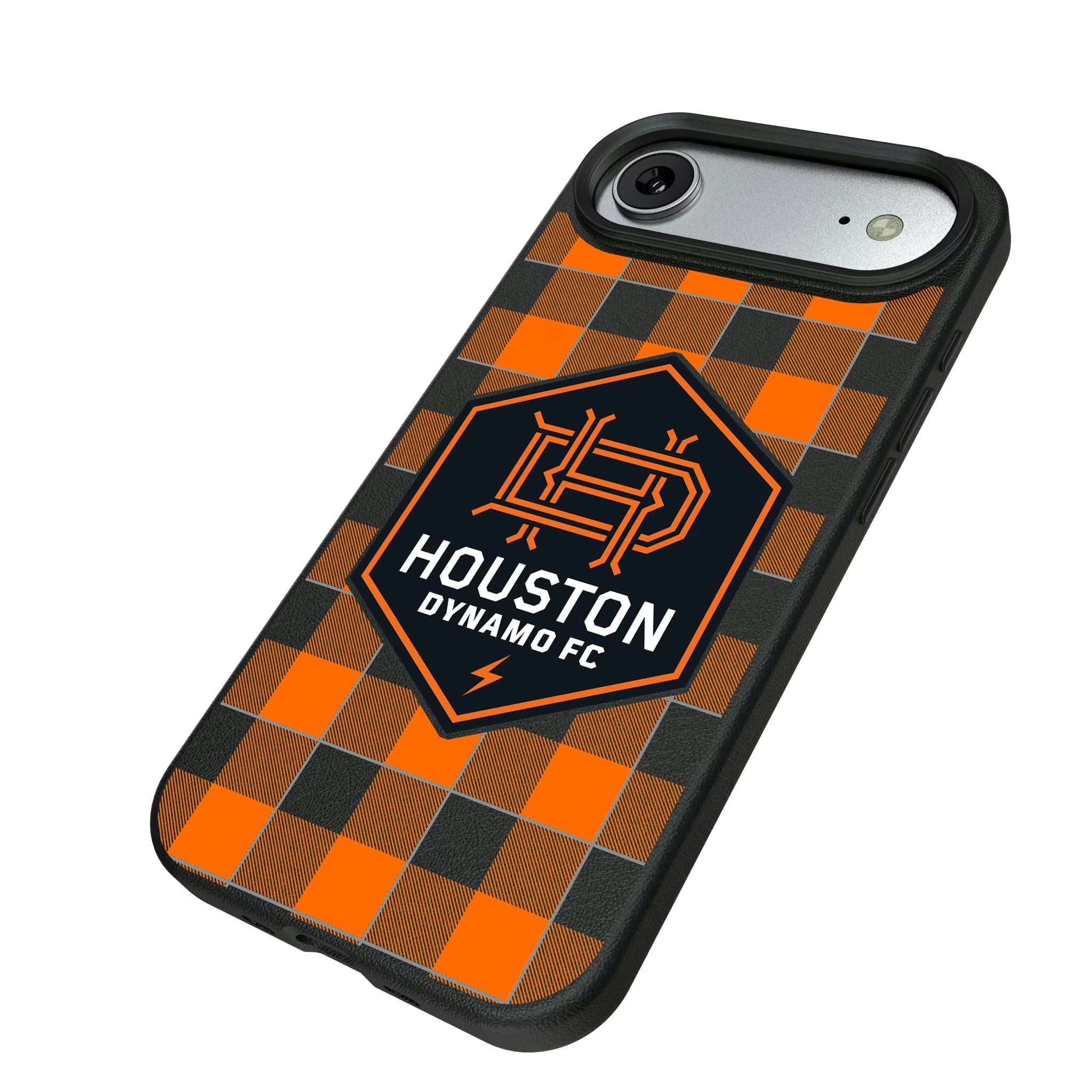 Houston Dynamo Plaid iPhone MagSafe Compatible Phone Case for Apple iPhone - Isometric View#Device_iPhone Air
