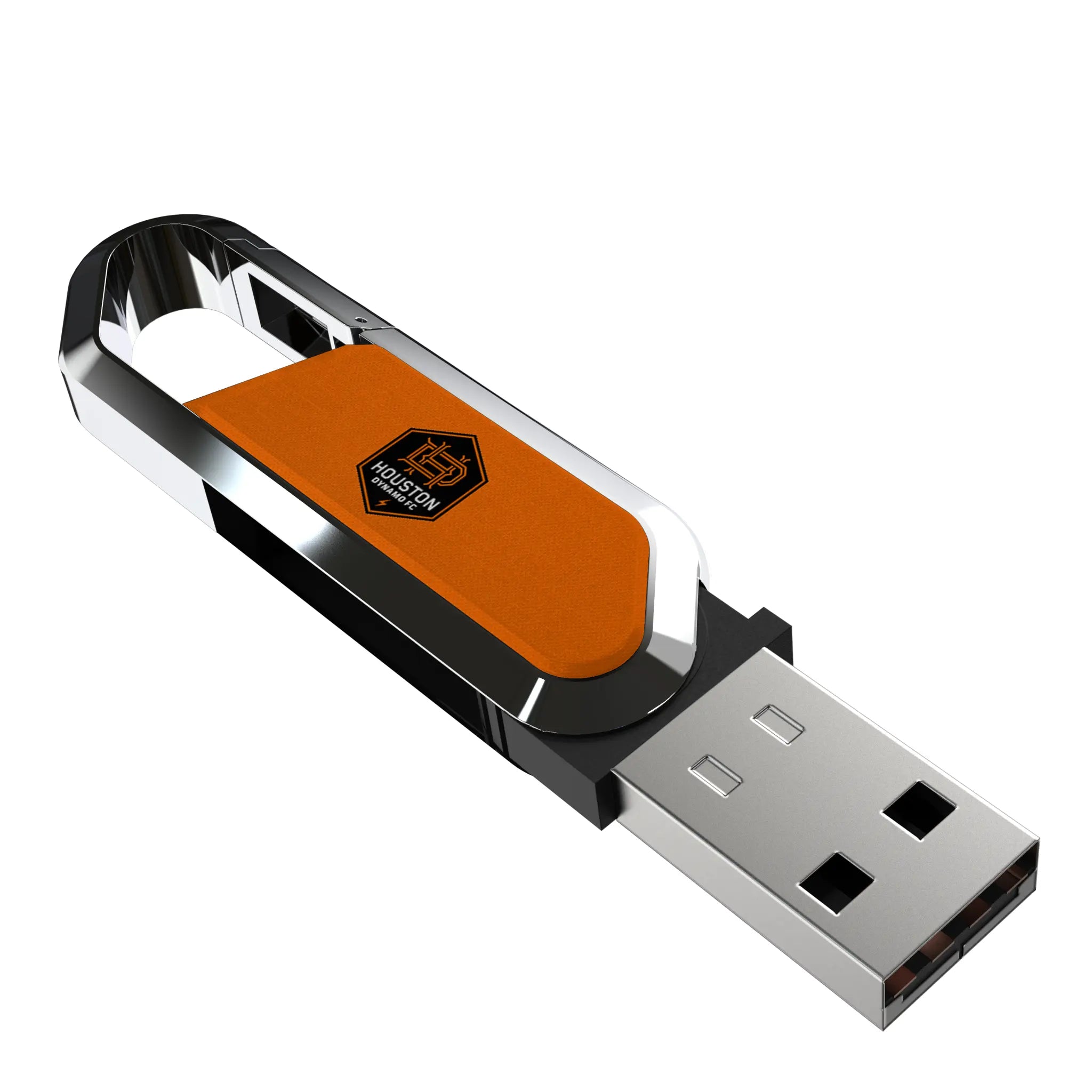 Houston Dynamo Solid USB 64GB Clip Style Flash Drive
