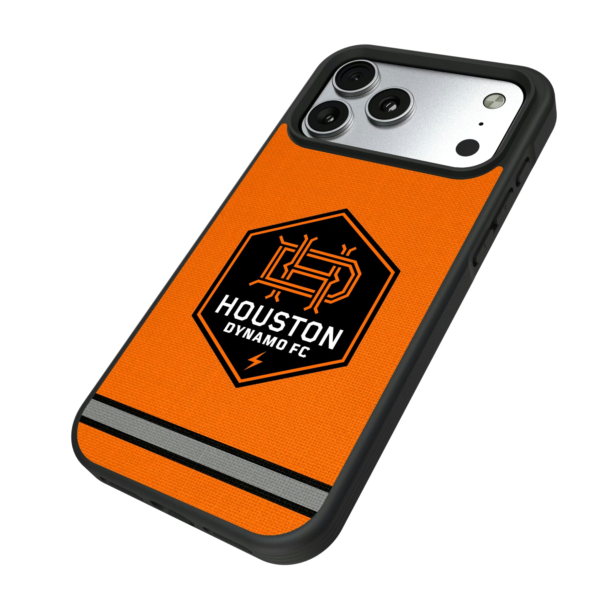 Houston Dynamo Stripe iPhone Bump Phone Case for Apple iPhone - Isometric View#Device_iPhone 17 Pro Max