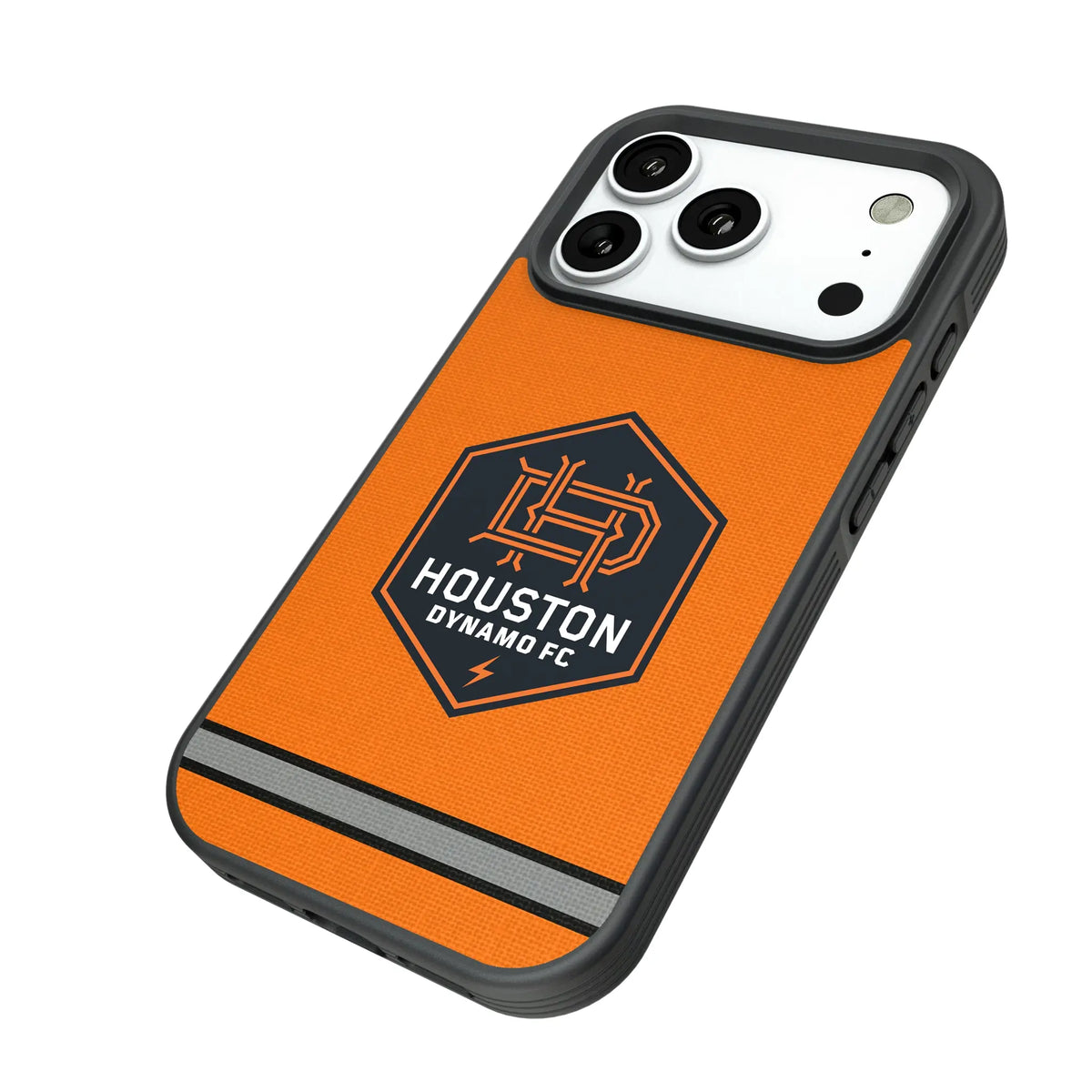 Houston Dynamo Stripe iPhone Bump Phone Case for Apple iPhone - Isometric View#Device_iPhone 18 Pro