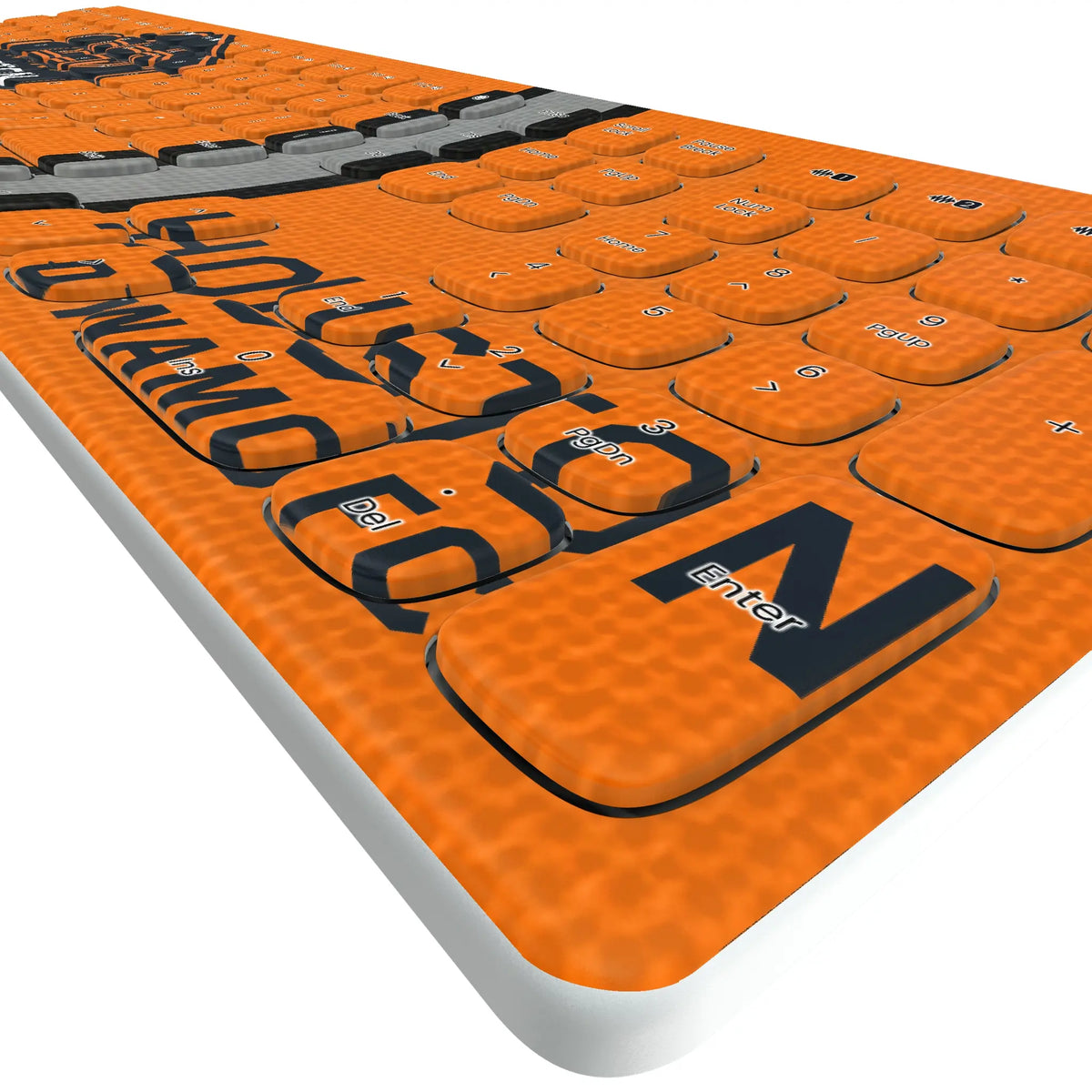Houston Dynamo Stripe KKB605 Curved Wireless Keyboard - Detail